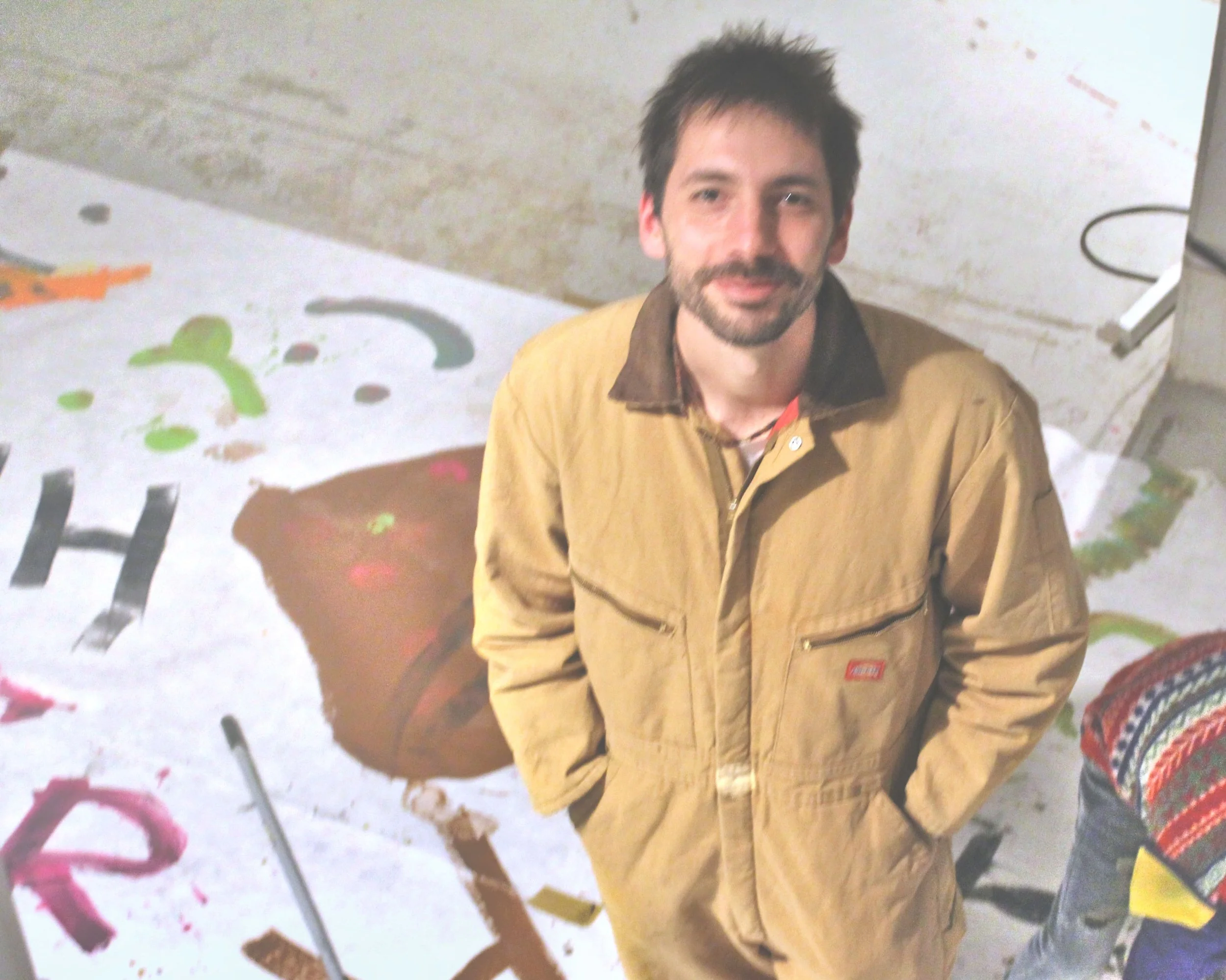 Davide Sozio, Italian visual artist working in participatory, site-specific painting.