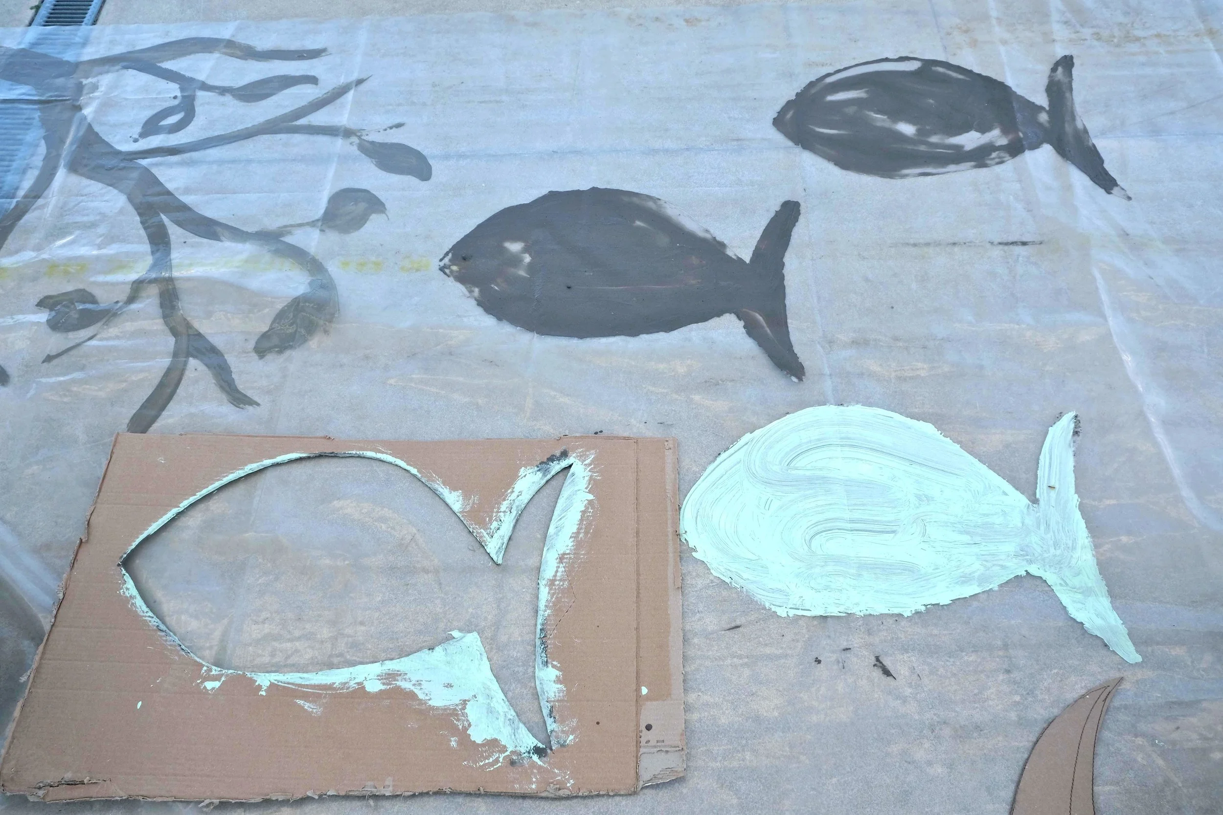 Parkinson Project by Davide Sozio, long-term collaborative painting with the Parkinson Vicenza Association, 2022–2026 - detail 2.