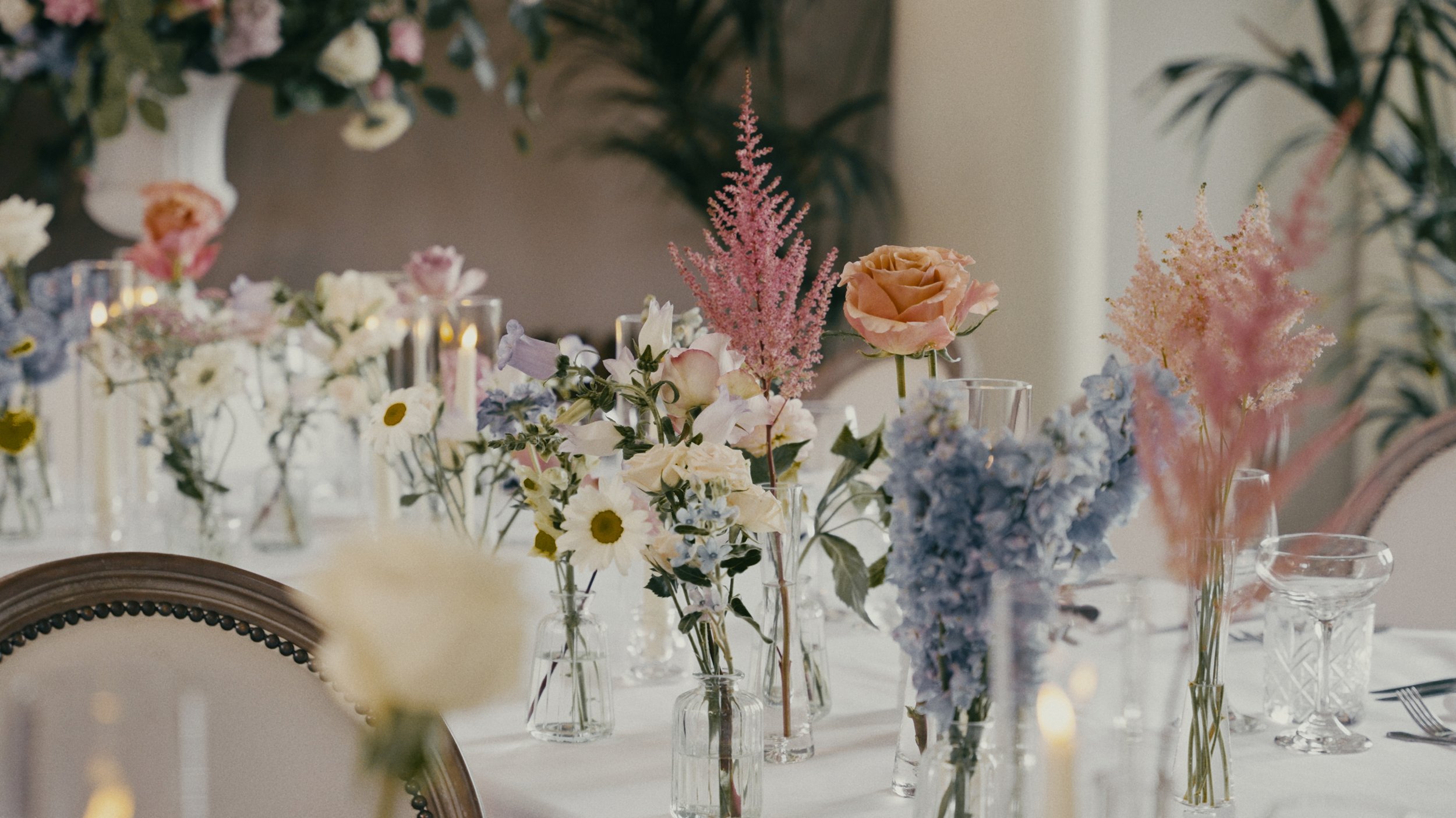 Flowers on table arrangement