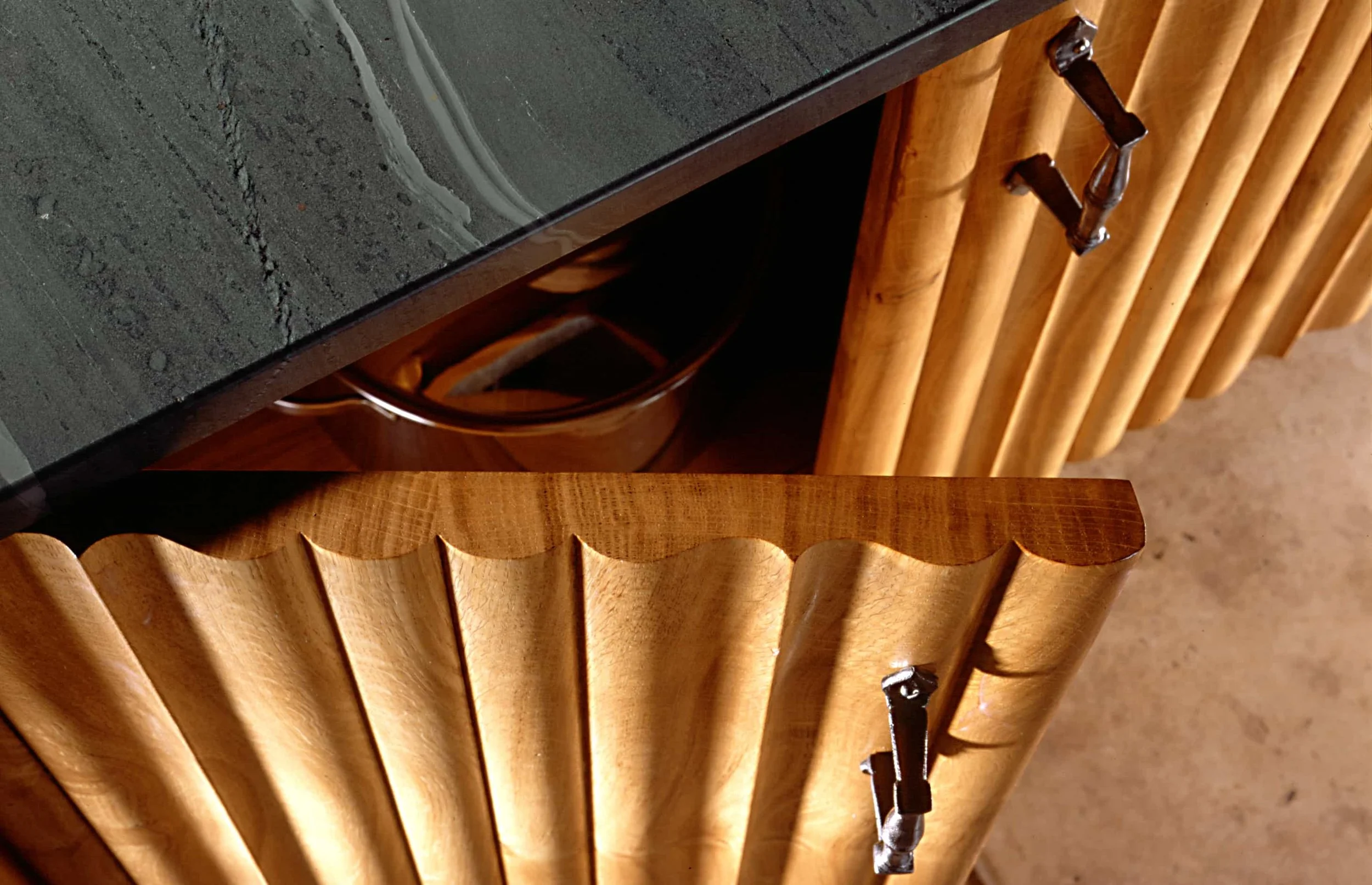 linenfold elm doors in Surrey country house