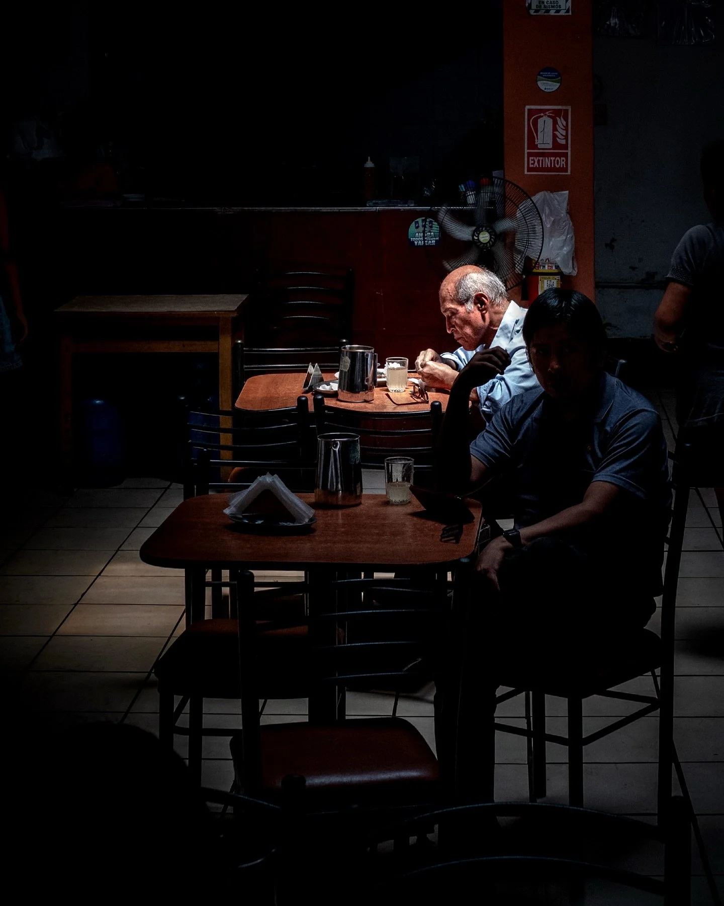 Peru- Centro Historico Lima - side street restaurant. 
&mdash;&mdash;&mdash;&mdash;&mdash;&mdash;&mdash;&mdash;&mdash;&mdash;&mdash;&mdash;&mdash;&mdash;&mdash;&mdash;&mdash;&mdash;&mdash;&mdash;&mdash;&mdash;&mdash;&mdash;&mdash;
#limastreetphotogra