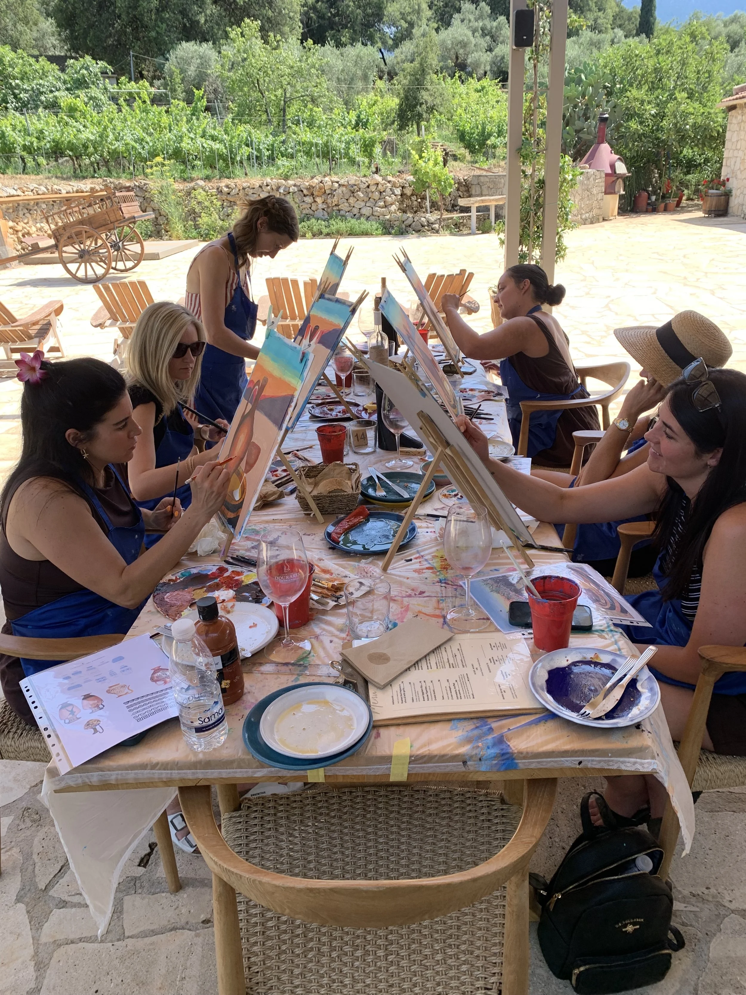 Paint and Wine Experience at Dourakis Winery