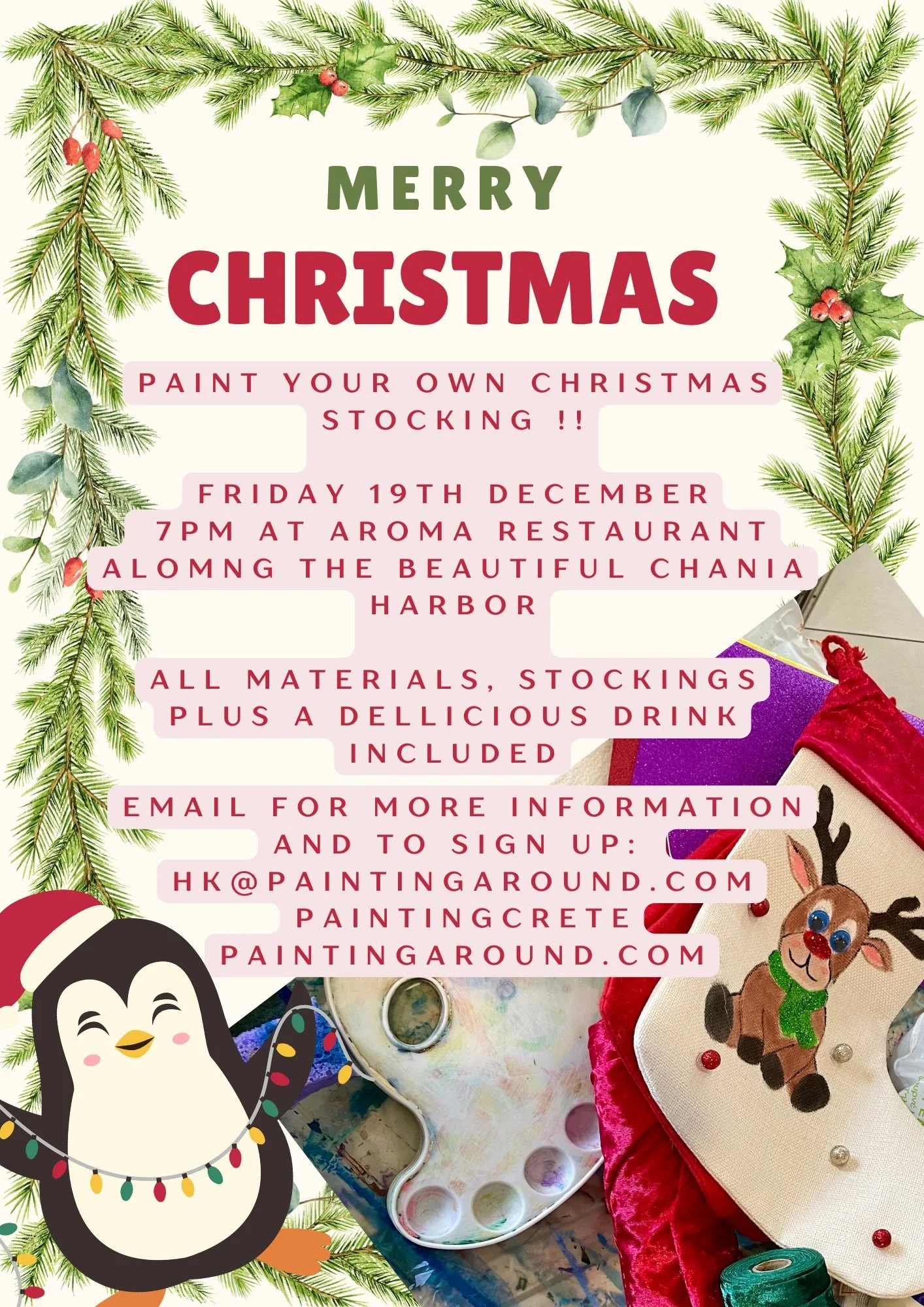 Paint Your Own Christmas Stocking 