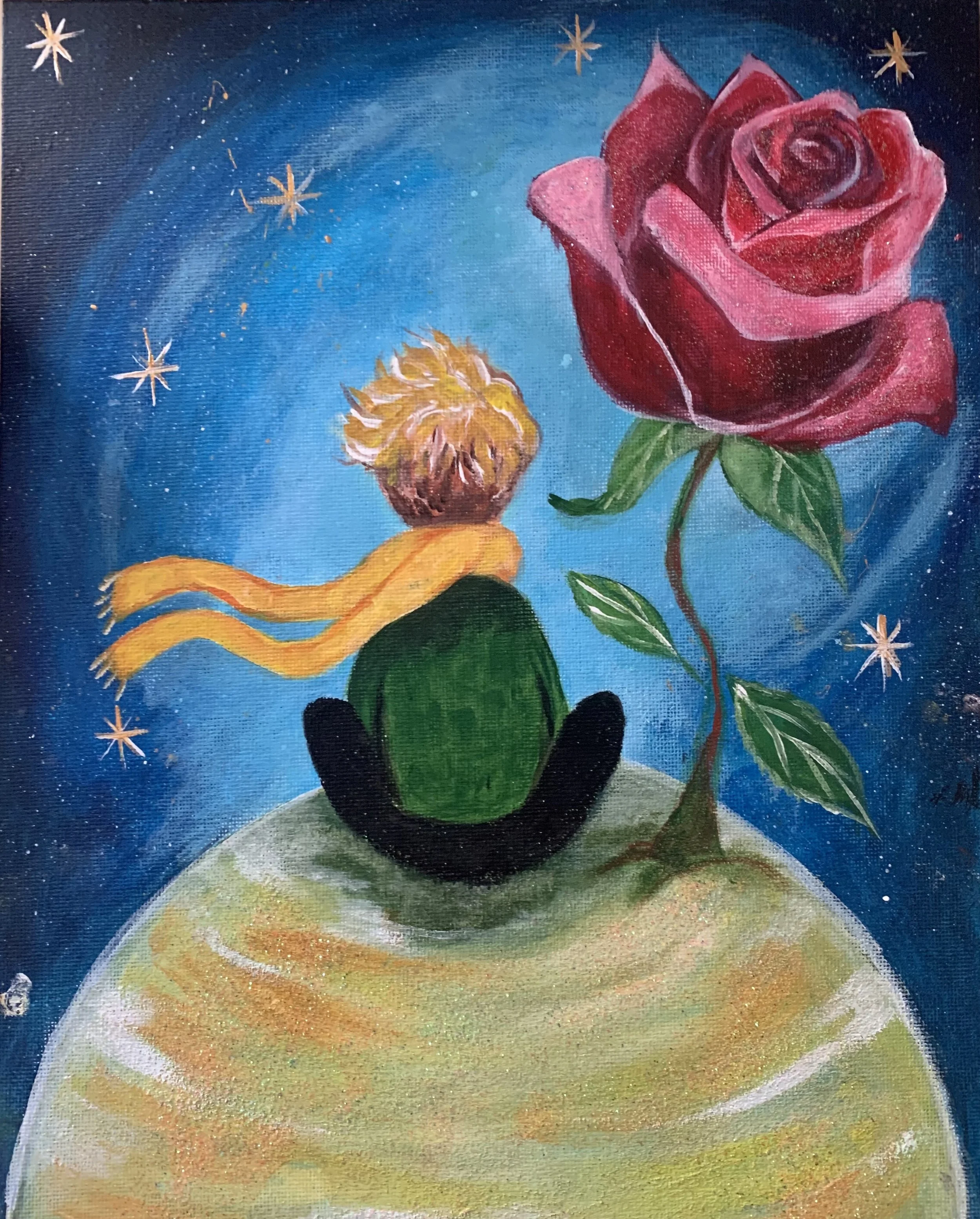 Thursdays Paint & Sip Event. Painting The Little Prince & his Rose