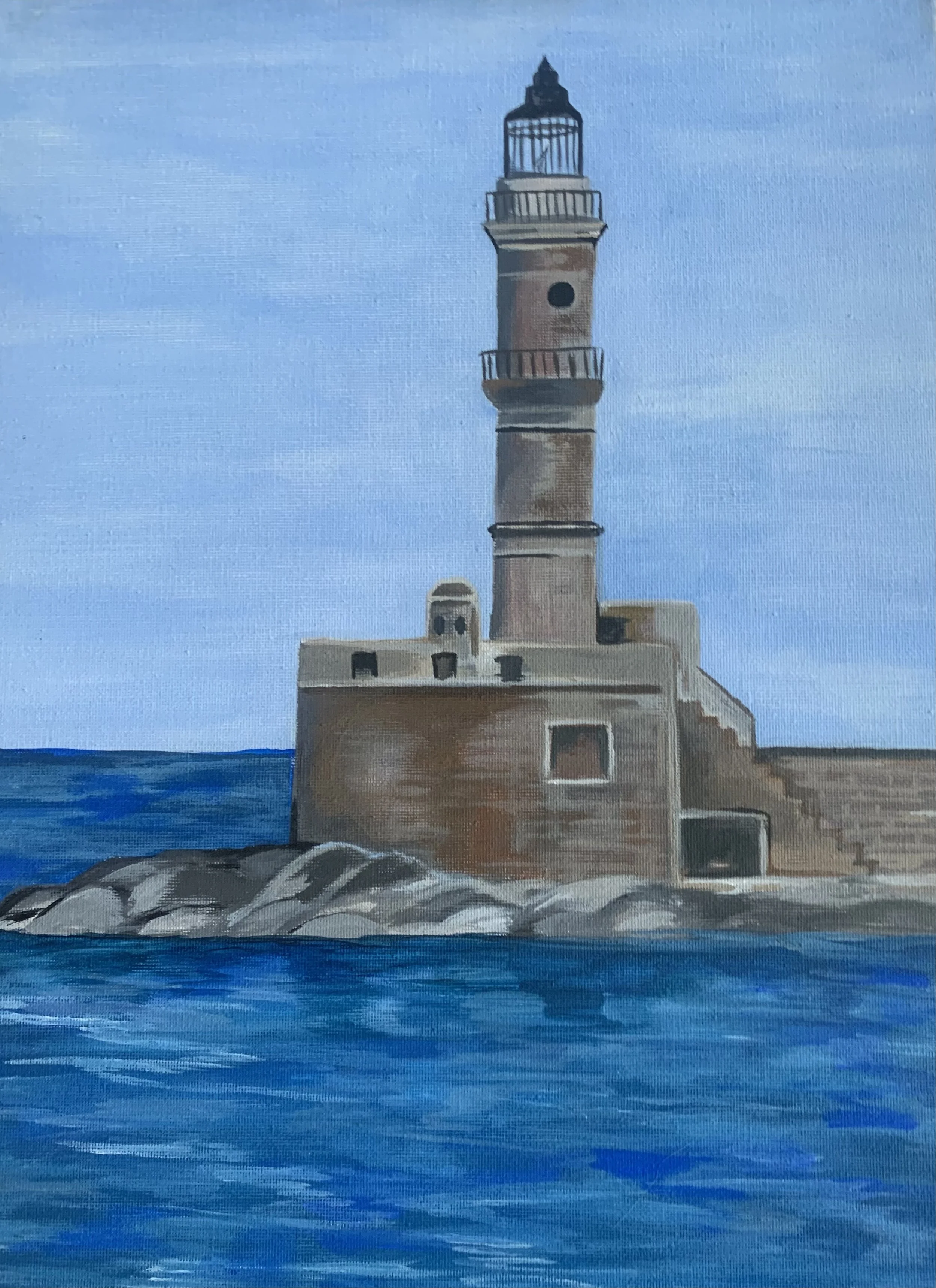 Paint & Mimosa Morning. Painting The Stunning Chania Lighthouse