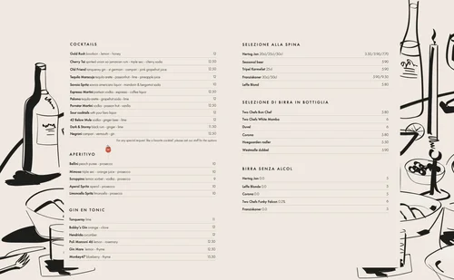 Dodici Menu Menu — Dodici
