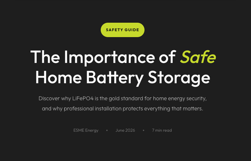 The Importance of Safe Home Battery Storage