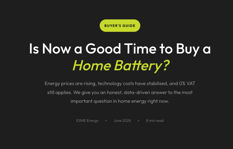 Is now a good time to buy a home battery?