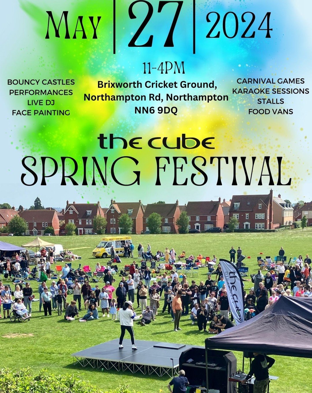🎉 We cannot wait for Monday, 27th May, for our Cube Spring Festival at @brixworth_cc ! Not long now. Come down and bring your family! 🎶

We've got a full programme of acts on the main stage (which will be announced next week), loads of stalls, and 