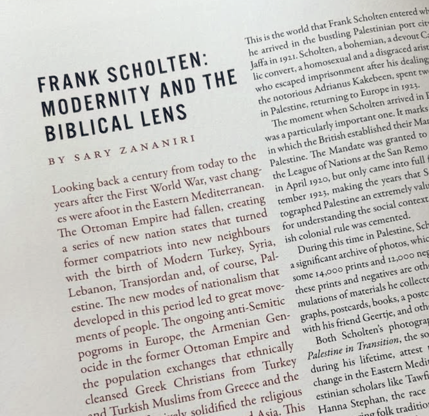 Frank Scholten: Modernity and the Biblical Lens - Book Chapter