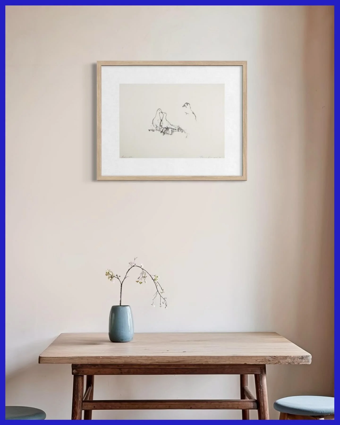 Feeling Safe (2012) from Tracey Emin&rsquo;s Animals series 🕊️
Two birds gently touch beaks, forming a soft heart-like shape, while a third bird watches over them. A simple, raw etching that shows just how Emin&rsquo;s quiet line work and how beauti
