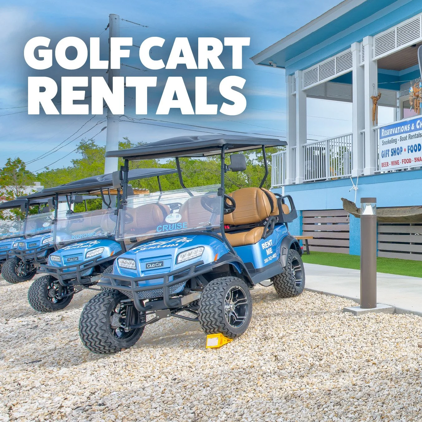 Golf Cart Rentals in Marathon, FL — Captain Pips
