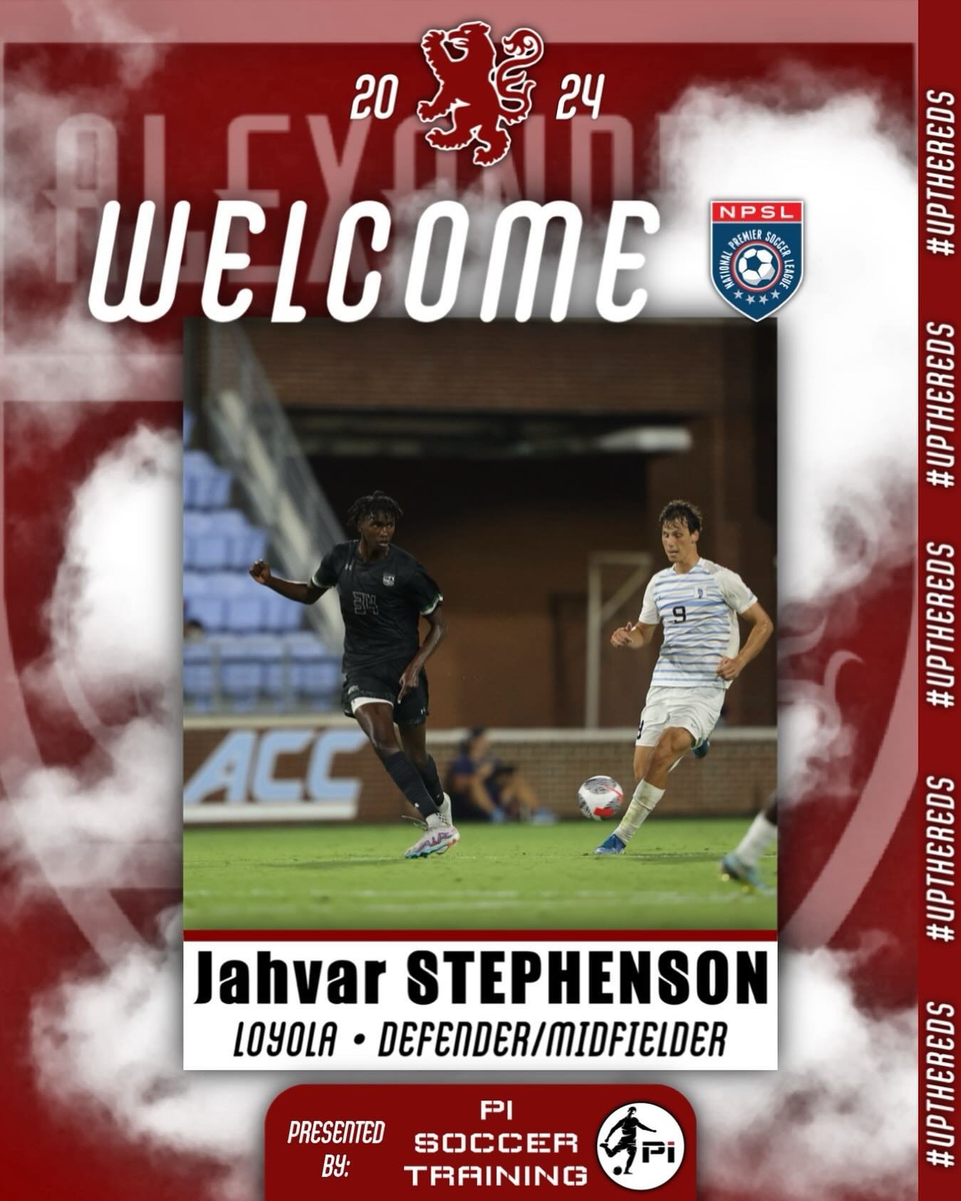 NEW 2024 NPSL PLAYER ANNOUNCEMENT

Welcome to the Reds, Jahvar Stephenson! Jahvar joins us after recently completing his sophomore season at Loyola University (Baltimore, MD). Standing at 6&rsquo;7 he has had a commanding presence in the back line an