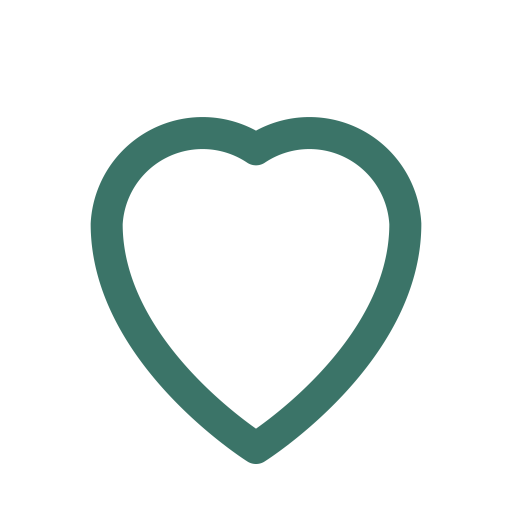 Outline of a heart shape with no fill.
