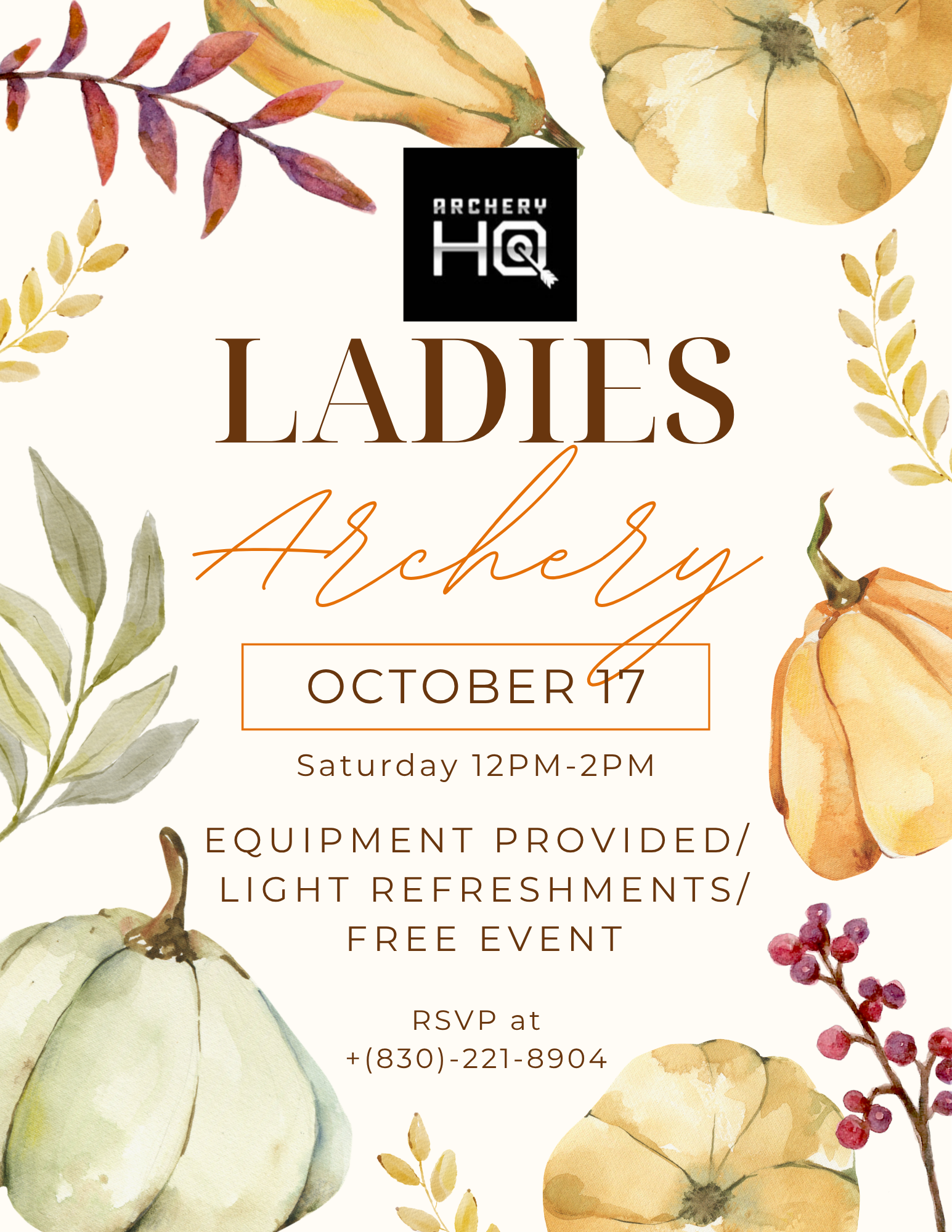 Ladies Archery- October Event