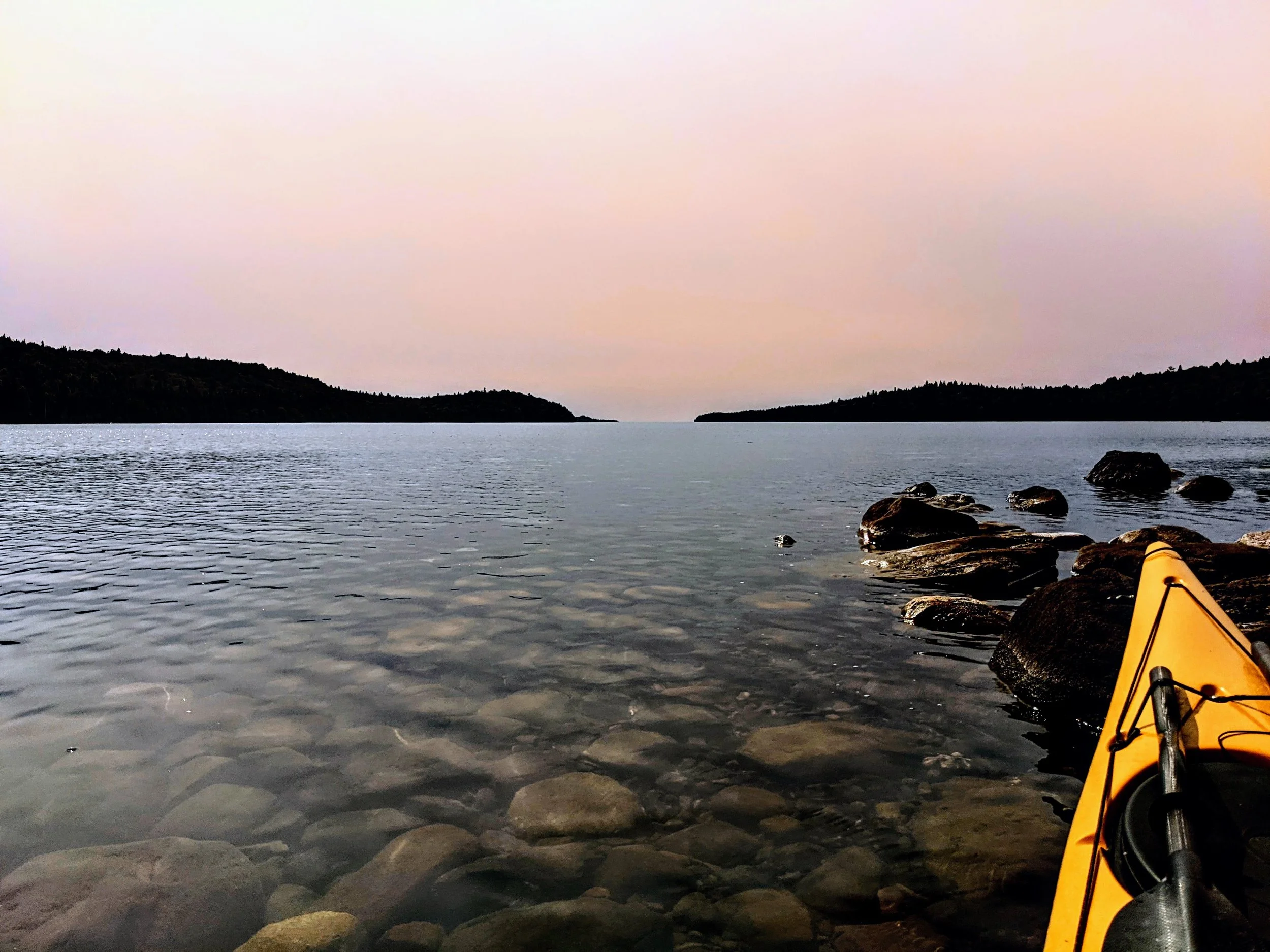 Evening paddle around Beaver Island, by Debra Ortolan