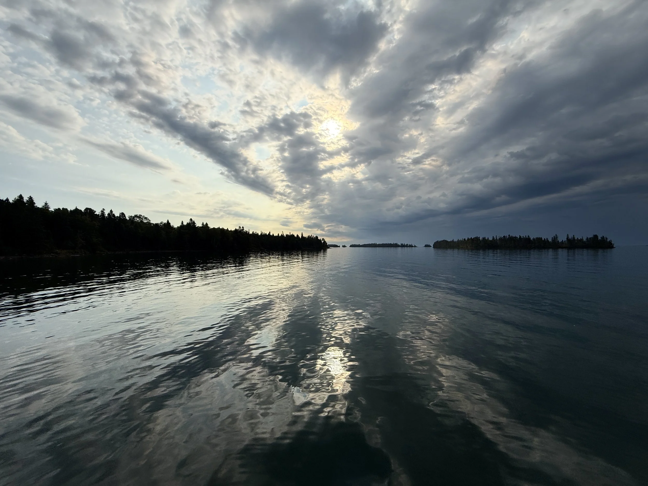 Morning Storms Departing Malone Bay, by John Ingersoll