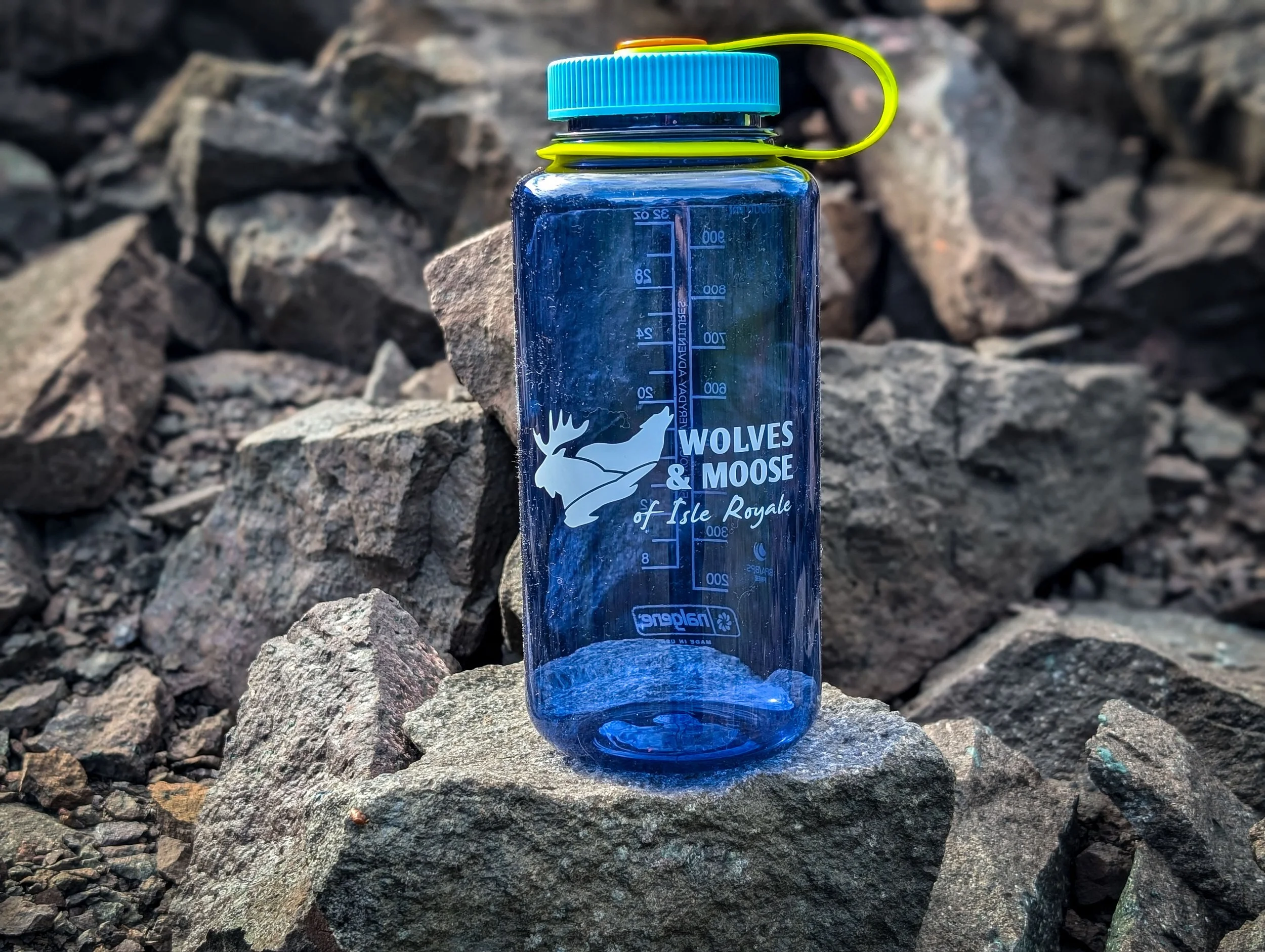 Wolf-Moose Project Custom 32 oz Wide-Mouth Nalgene Bottle