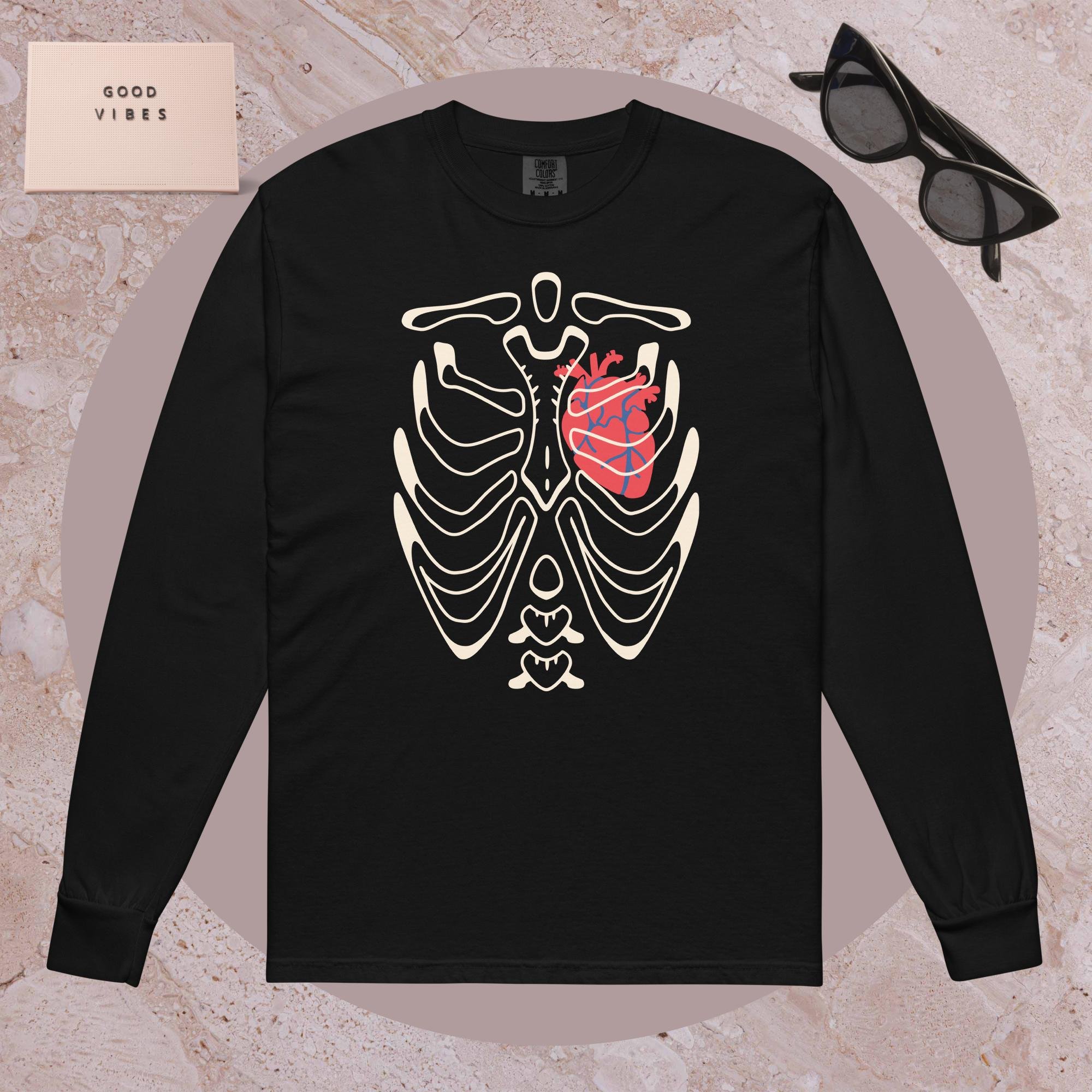 Hearts are Wild Creatures - Garment-dyed Heavyweight Long-sleeve Shirt