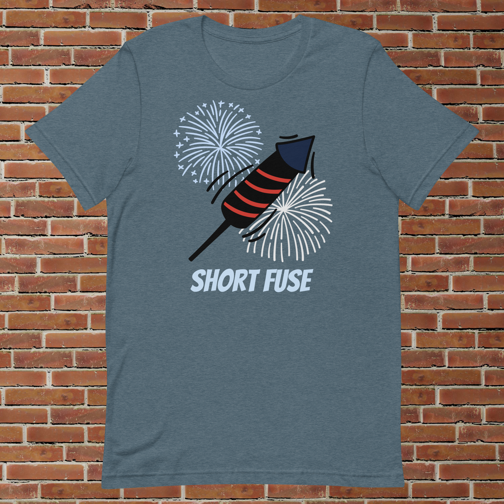 Short Fuse with Fireworks - T-shirt