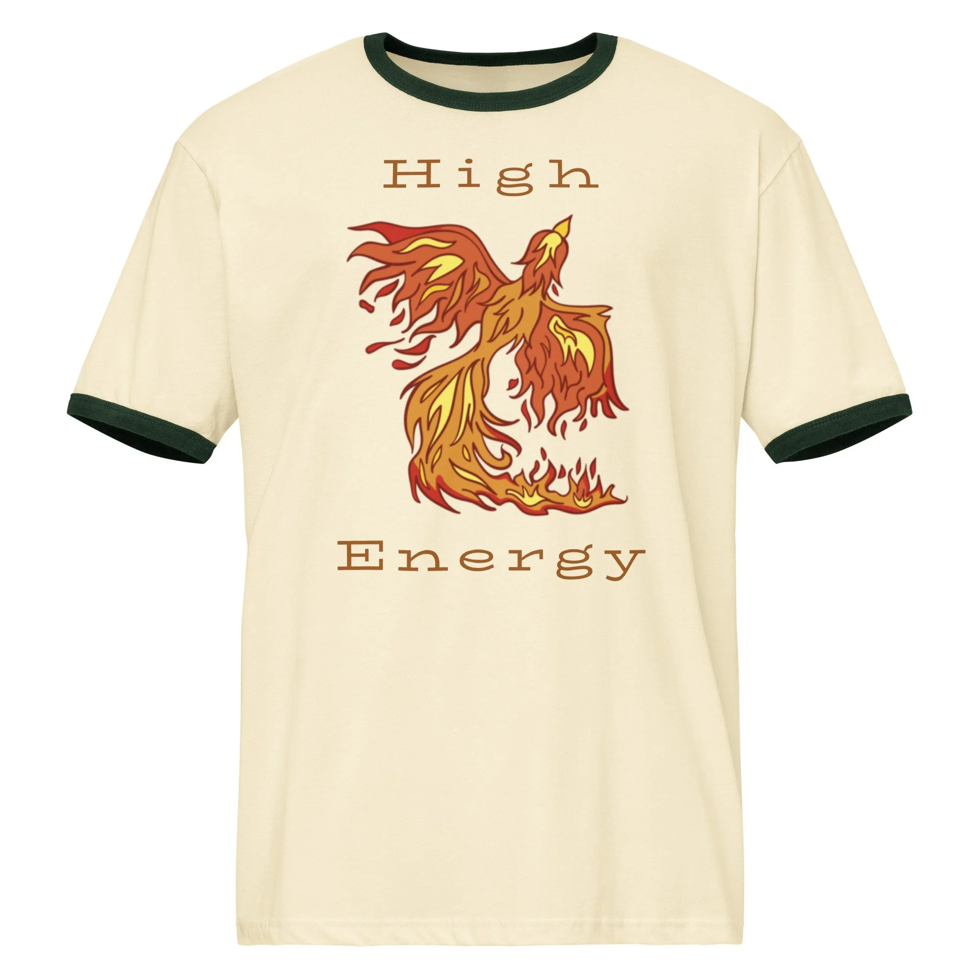 High Energy with Phoenix Bird - Ringer T-shirt