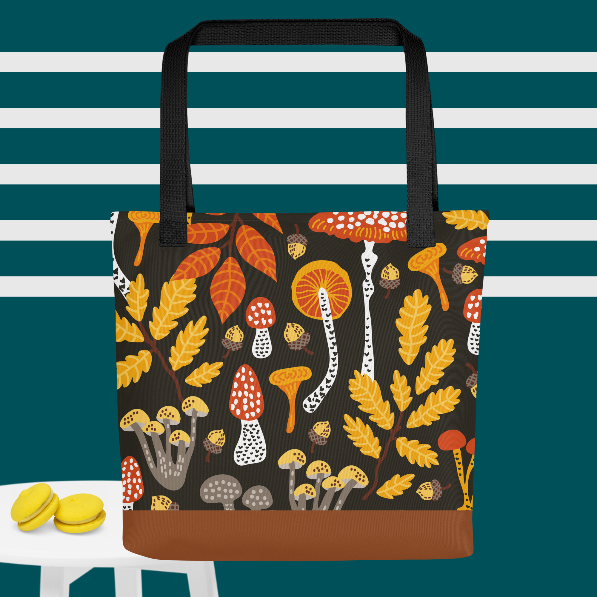A Forager's Autumn Leaves and Toadstools - Tote Bag