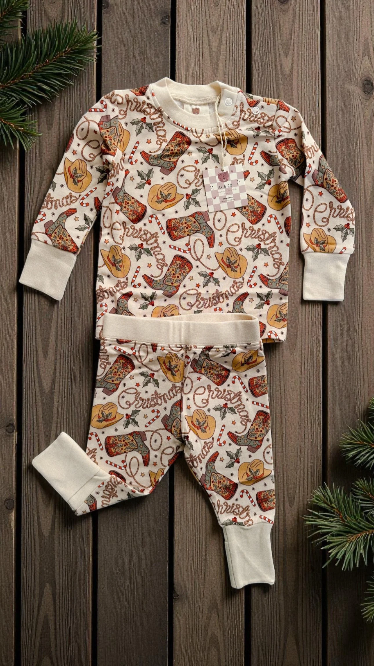 Western Merry Christmas PJ's IN STOCK