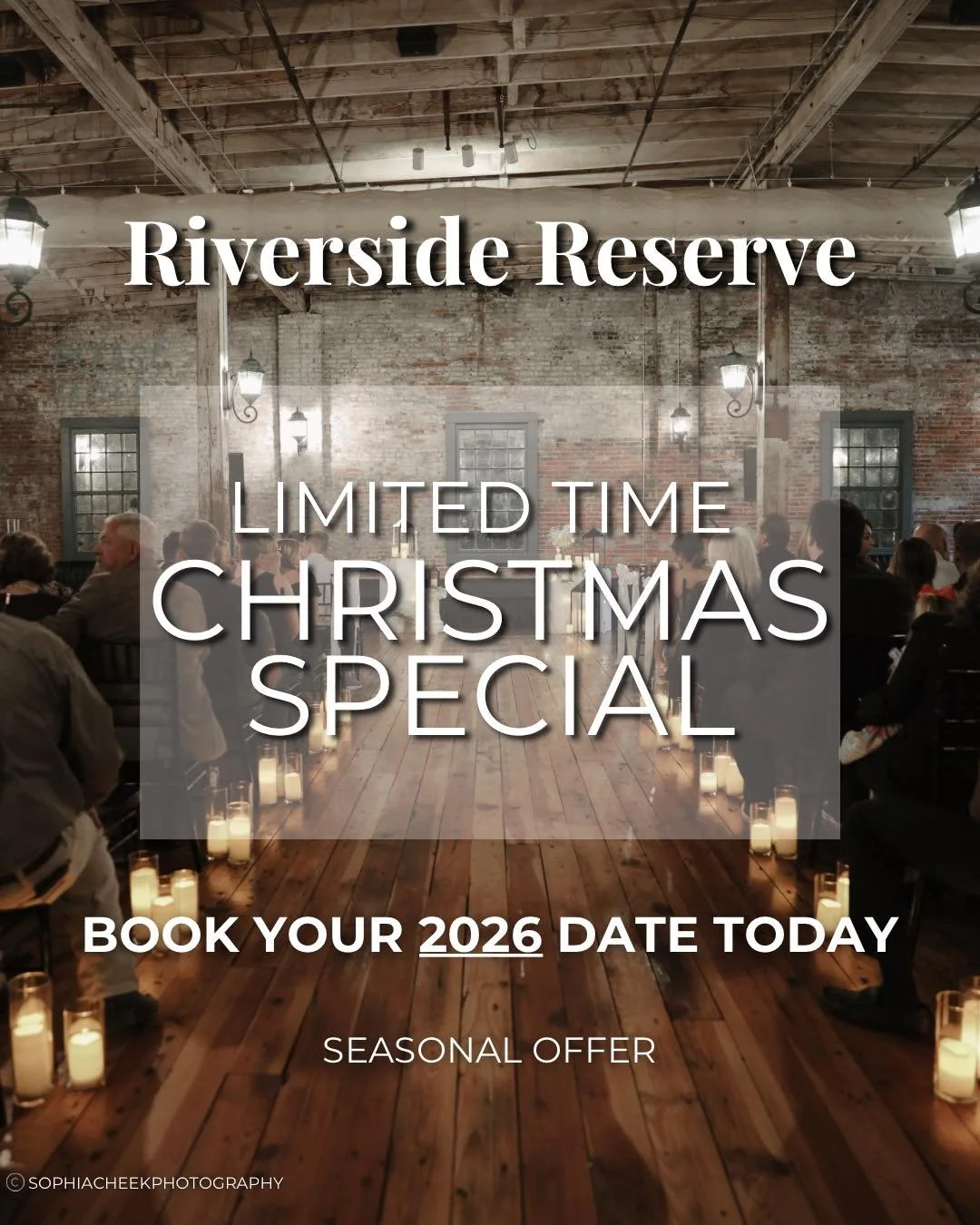 The season of YES deserves the right venue! 🤍

Our Christmas Special is officially here, featuring exclusive pricing  for couples planning their 2026 wedding. Spring and fall weekends are filling quickly, and dates are reserved on a first-come basis