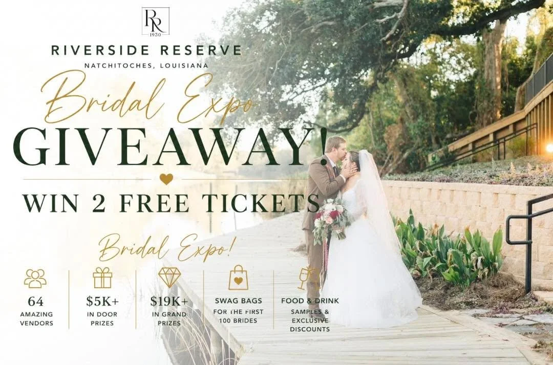 🎉 GIVEAWAY TIME, BRIDES! 🎉

Riverside Reserve is giving away TWO FREE tickets to the upcoming I Do Edit Expo! 💍✨

This is one event you won&rsquo;t want to miss:
✨ 64 amazing wedding vendors
✨ Over $5,000 in door prizes
✨ Nearly $19,000 in grand p