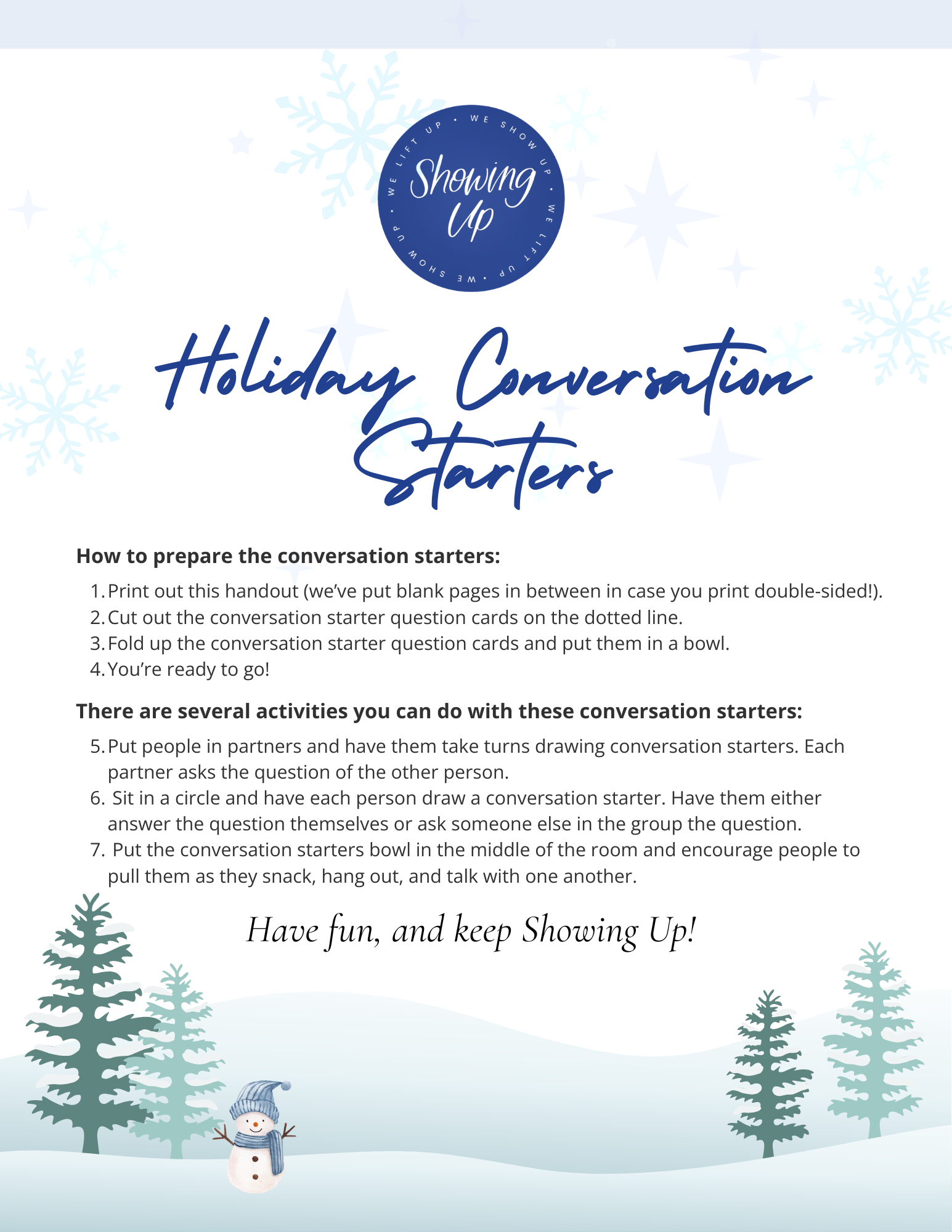 Holiday Conversation Starters