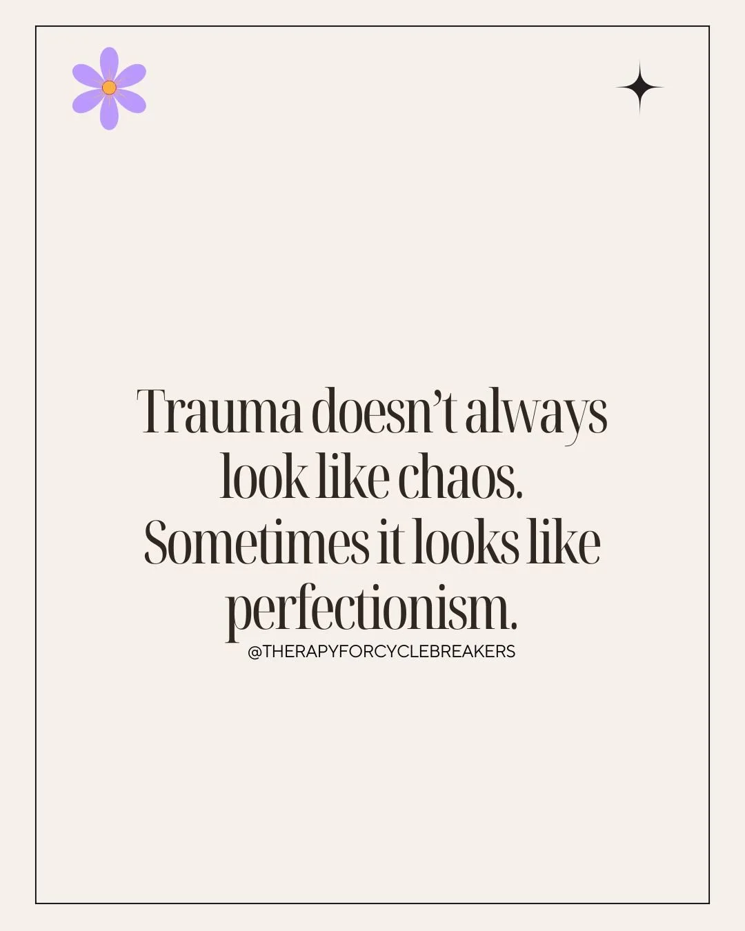 Trauma doesn’t always look like chaos.
Sometimes it looks like perfectionism.
Not every trauma response is loud, messy, or dramatic.
Sometimes it’s:
✨ Being “the responsible one”
✨ Keeping everything together for