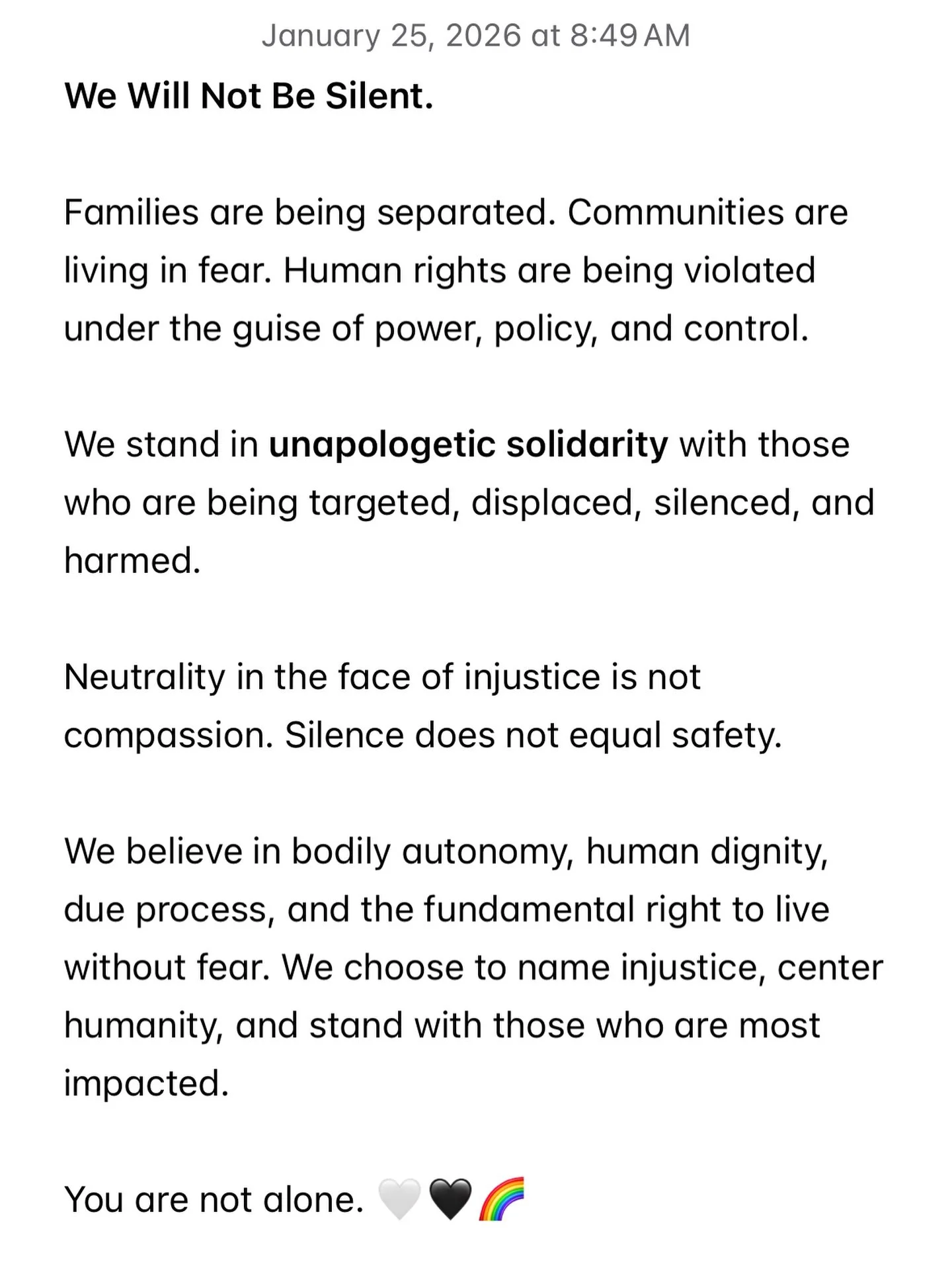 This is political. Therapy is political. Silence is harm