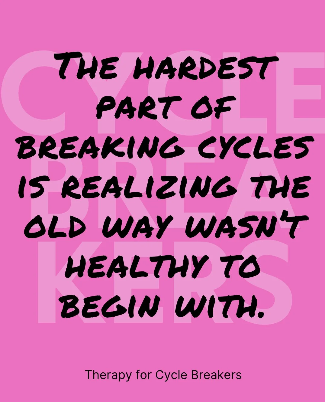 💬 What&rsquo;s a relationship pattern you&rsquo;ve had to unlearn? ⤵️⁠
⁠
The hardest part of breaking cycles is realizing the old way wasn&rsquo;t healthy to begin with.⁠
⁠
Sometimes you don&rsquo;t even question it because it&rsquo;s all you&rsquo;
