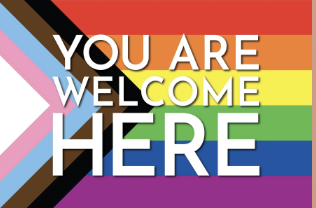 LGBT affirming therapy, rainbow flag you are welcome here