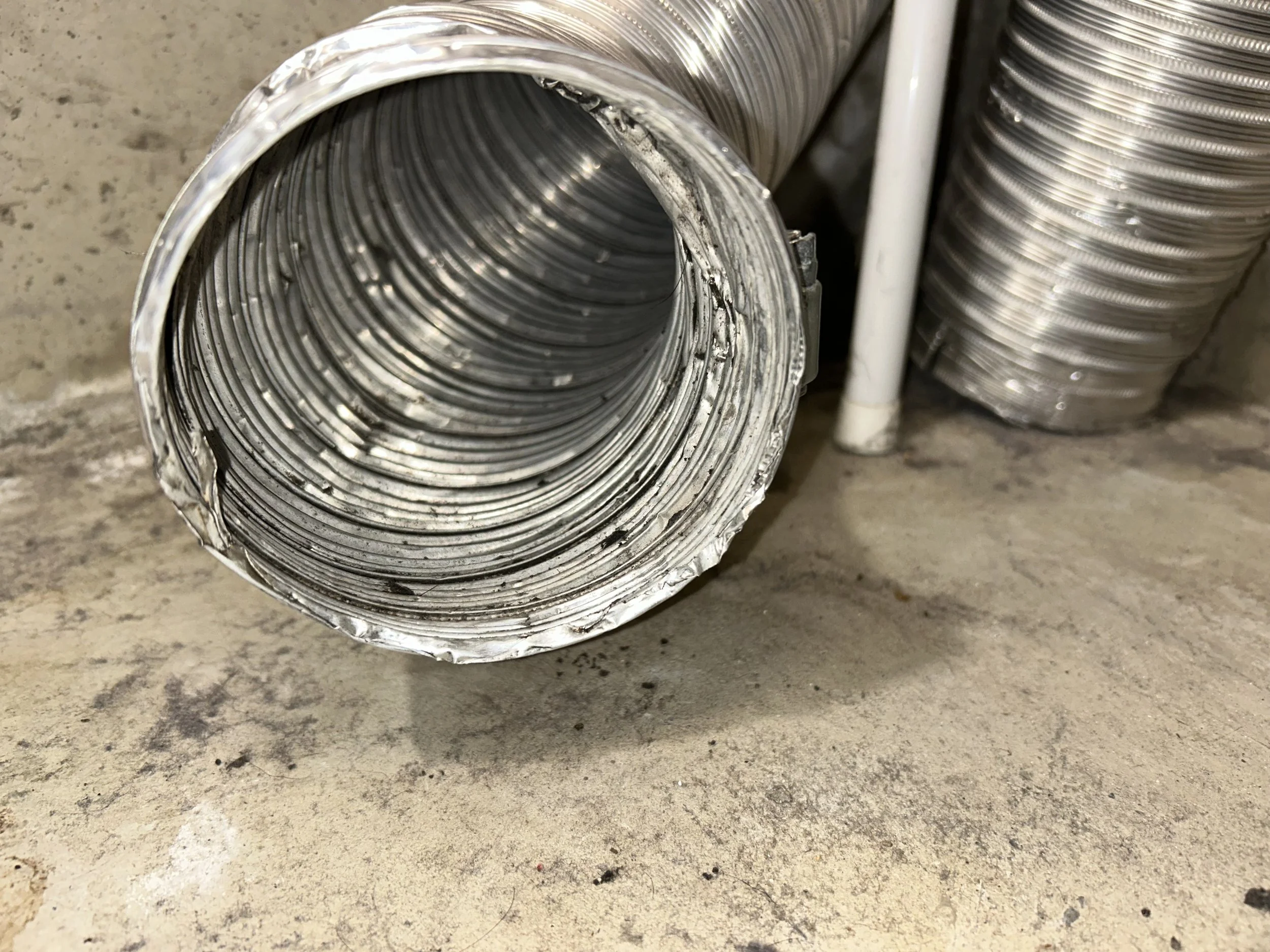 Dryer vent after cleaning