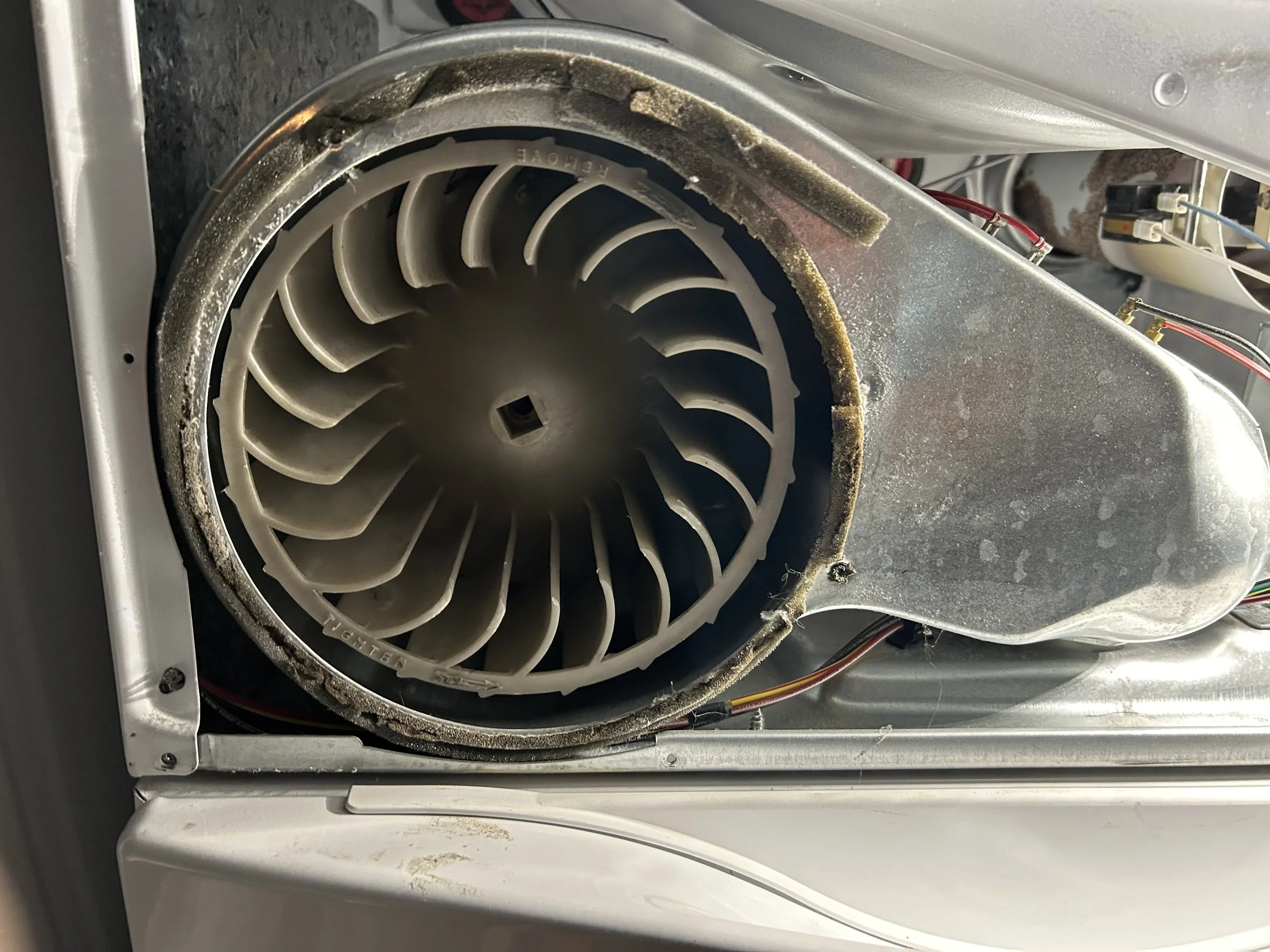 Dryer fan after cleaning 