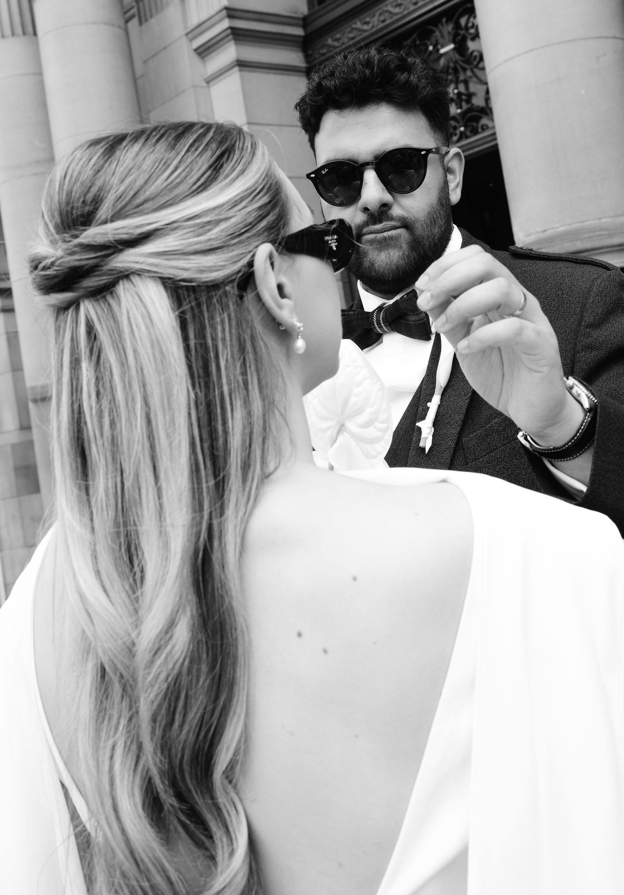 Creative Glasgow city chambers wedding photographer