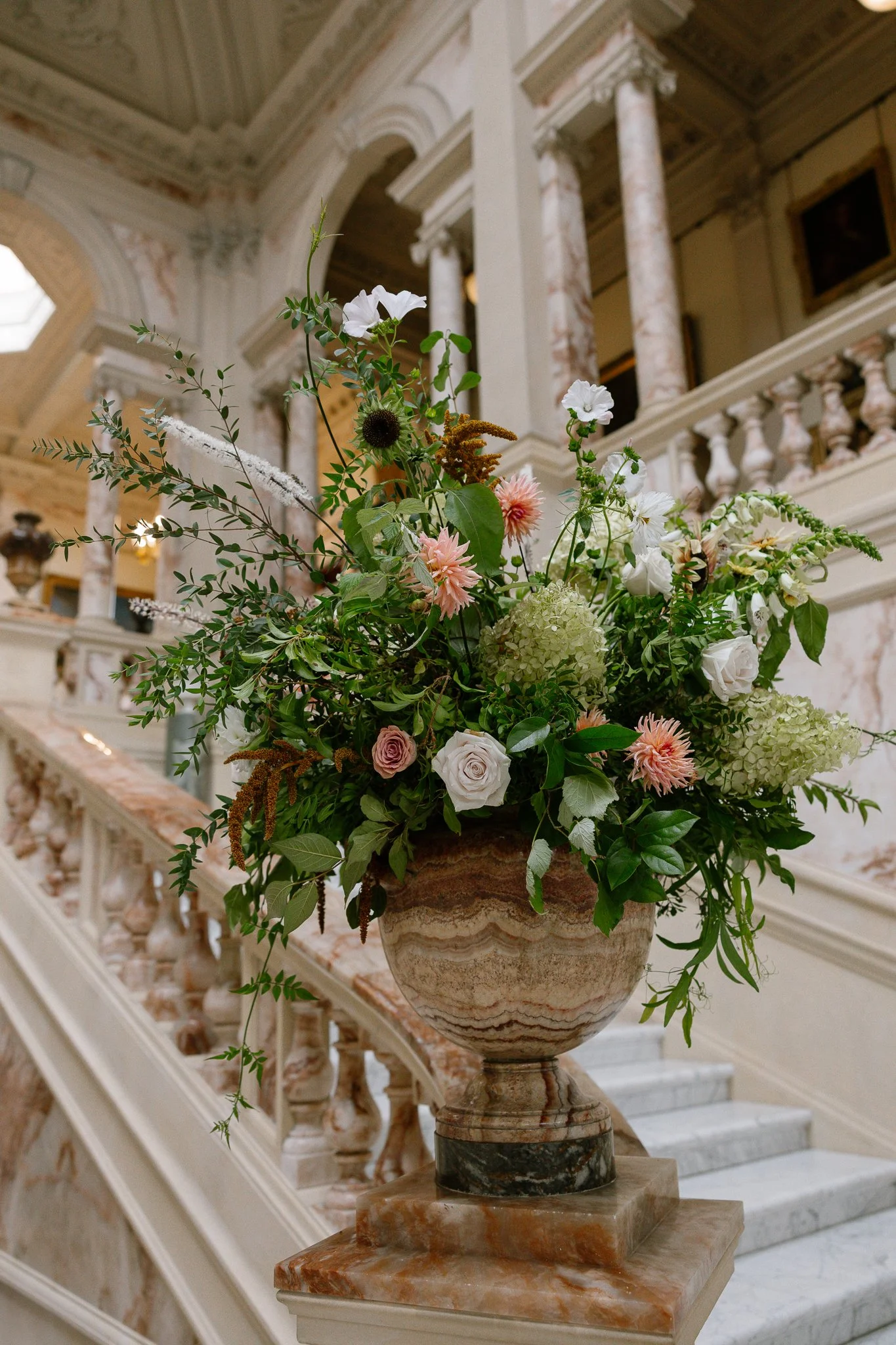 Wedding flowers decor at Gosford House