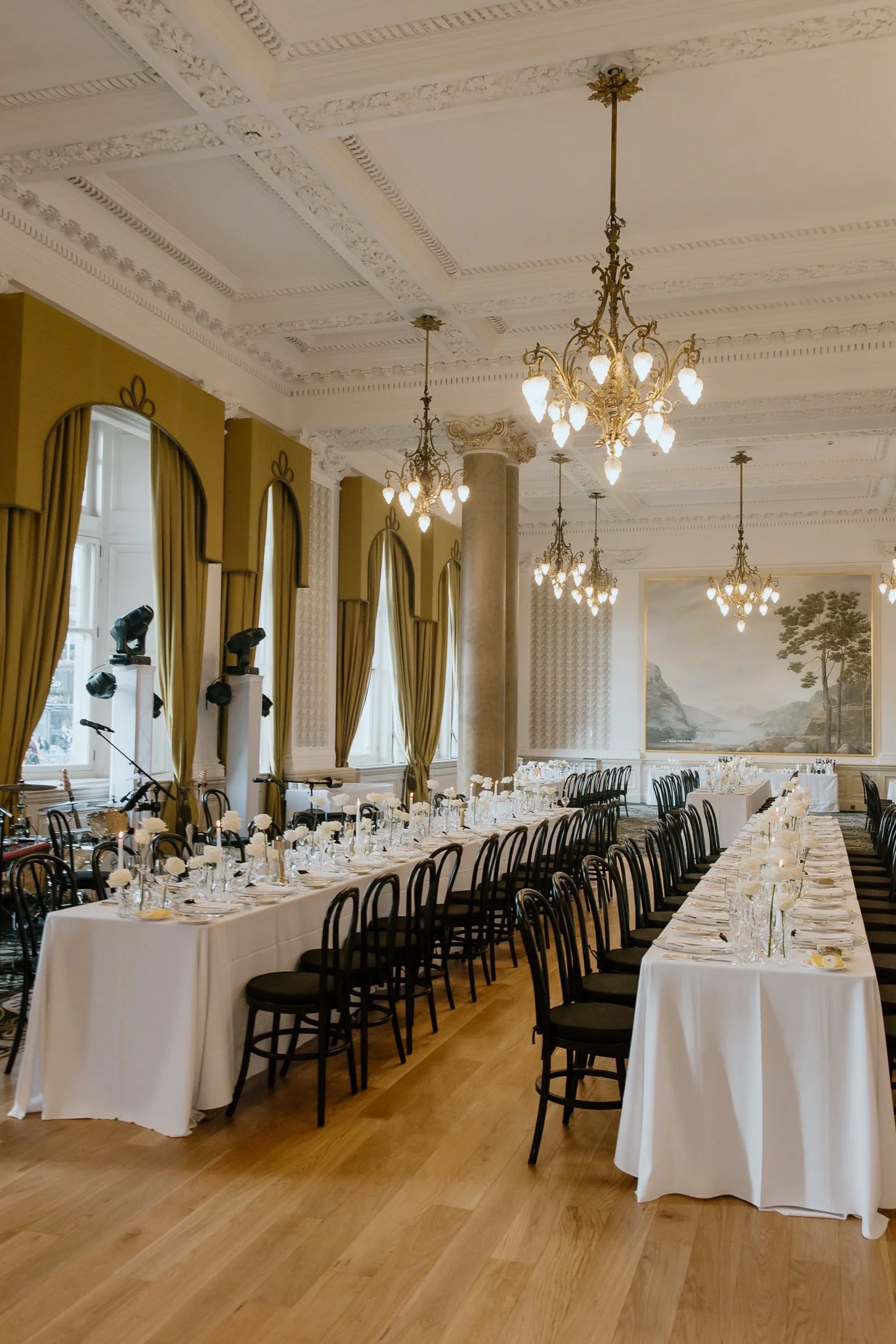 Luxury table set up at Balmoral hotel in Edinburgh