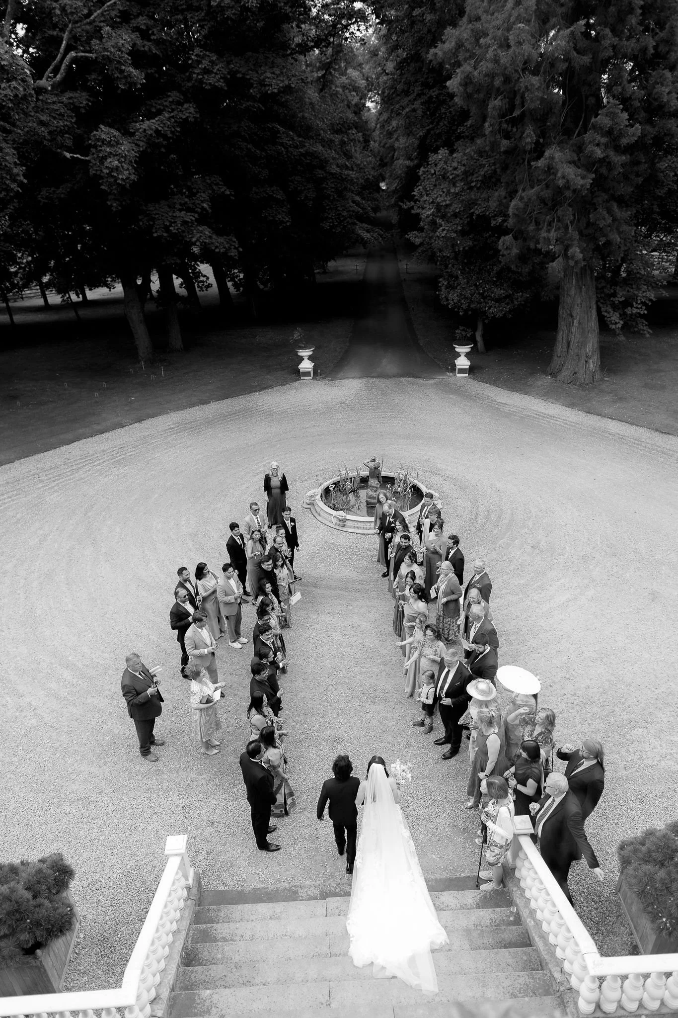 Confetti shoot at Carlowrie castle