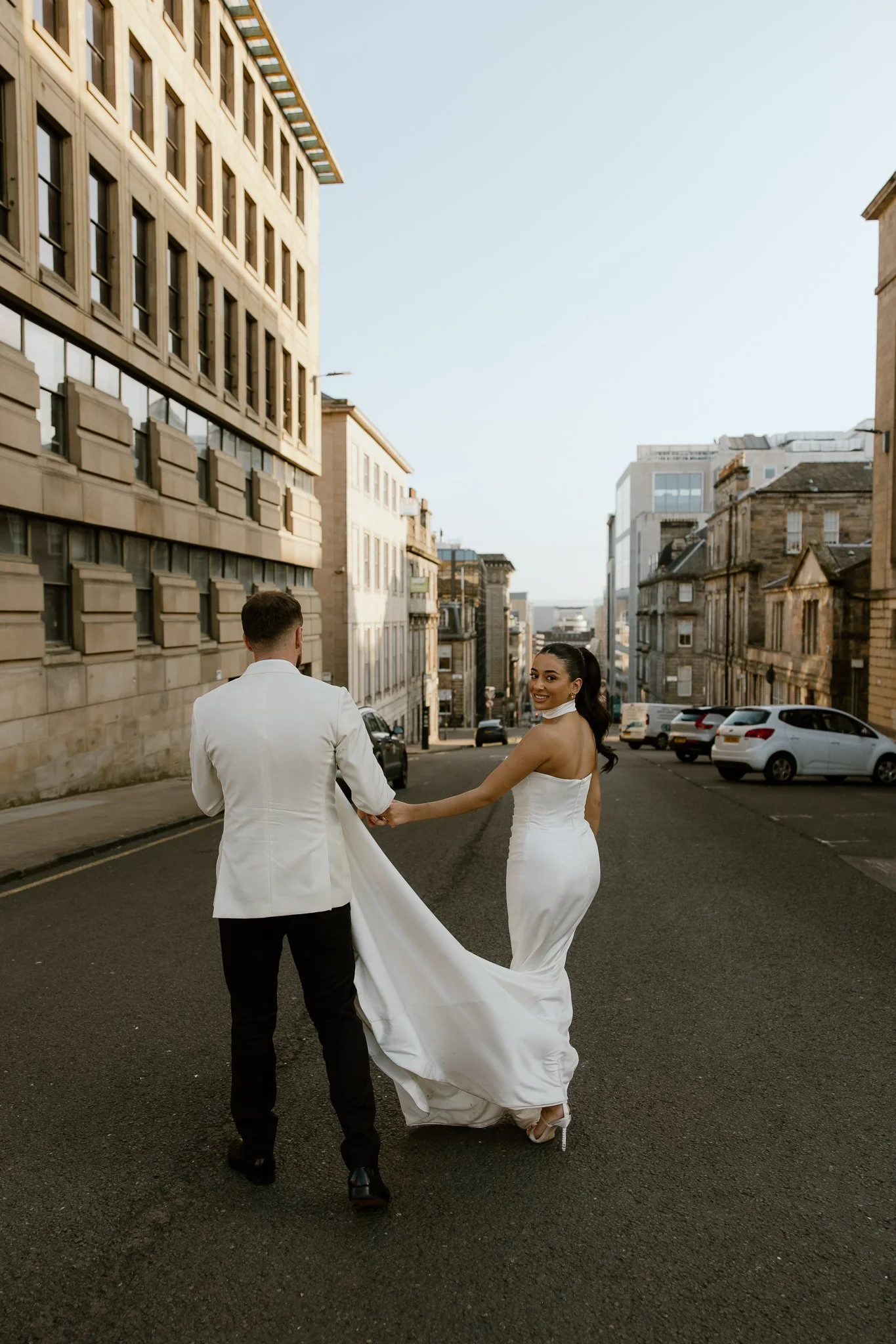The couple portraits at Glasgow city centre