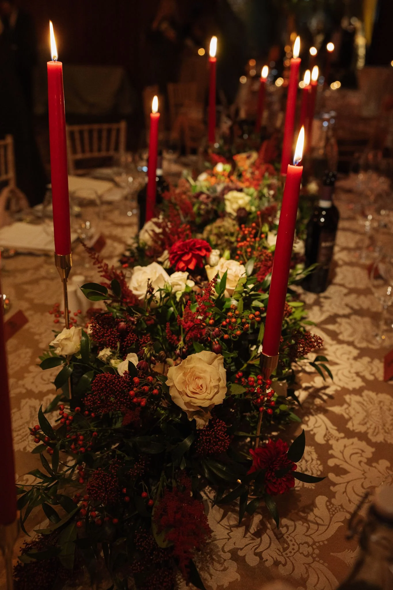The luxury table decor at Prestonfield house in Edinburgh