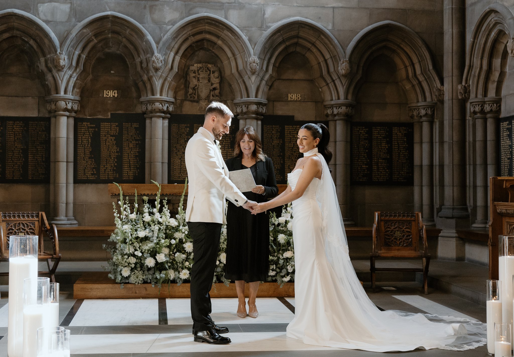 Wedding ceremony at Glasgow University Chapel