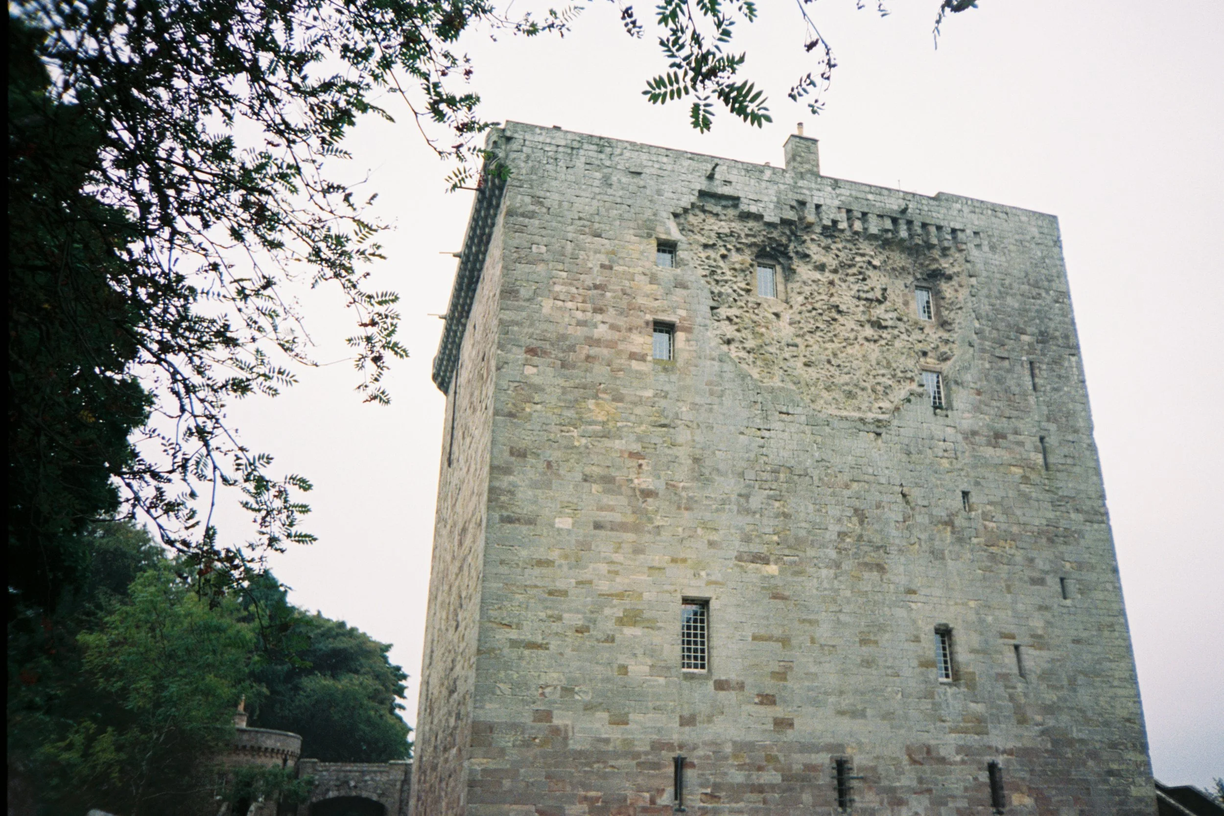 Borthwick castle for American and international couples captured on 35mm film