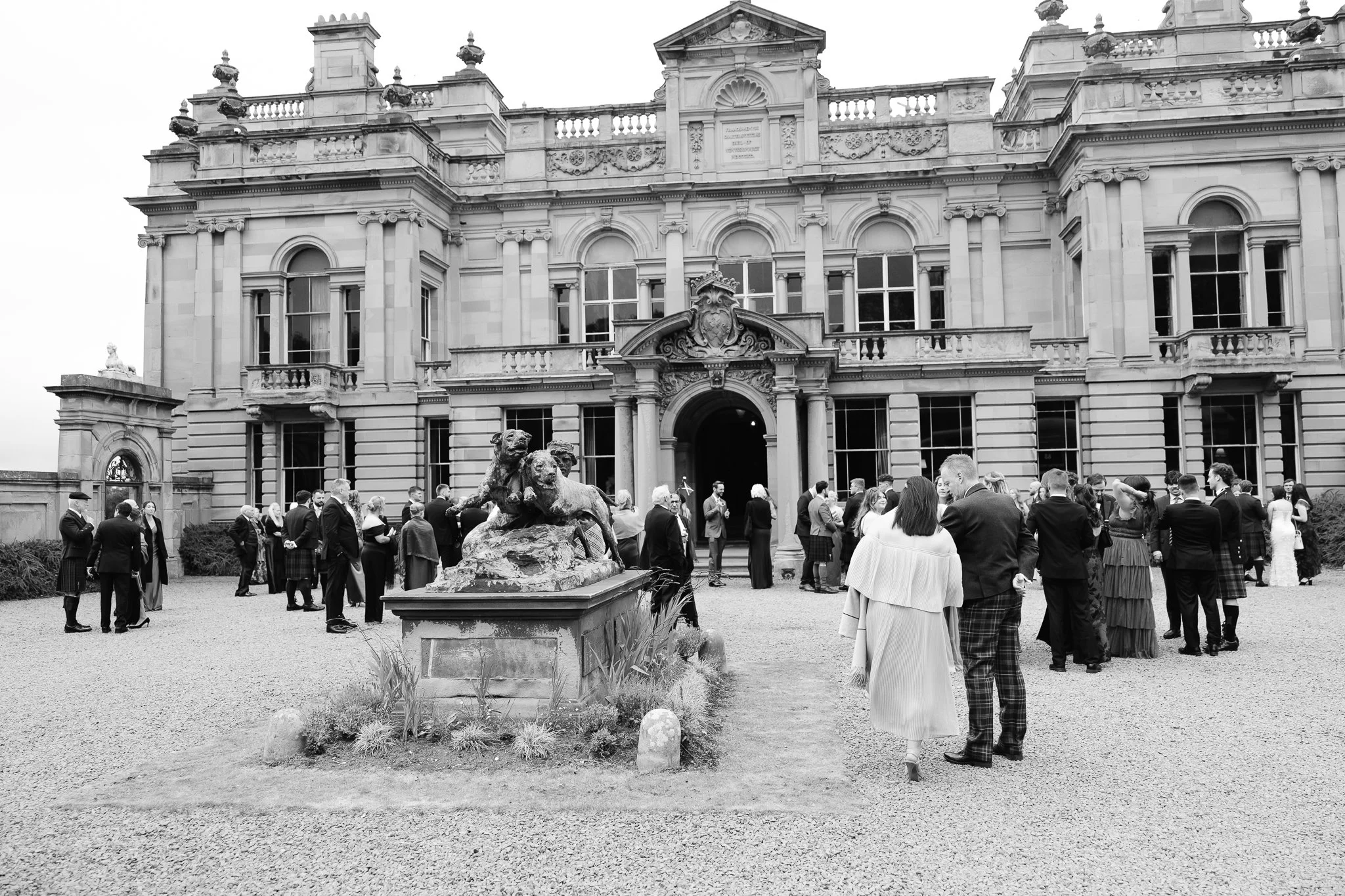 American guests having a Scottish guests experience at the luxury Gosford House near Edinburgh