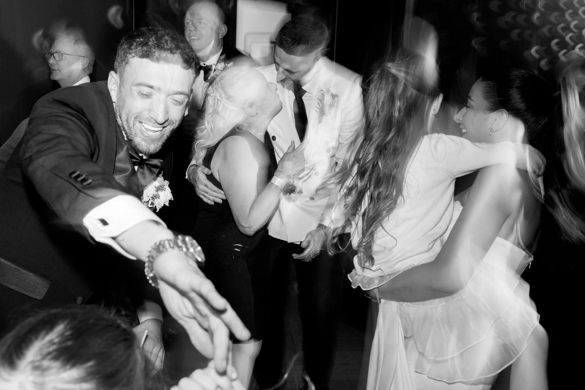 Dancing wedding party