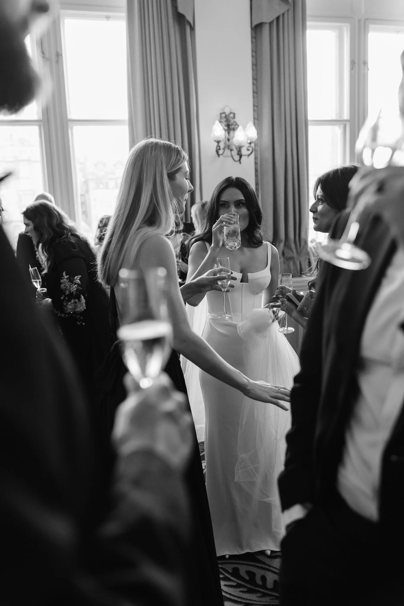 Candid and documentary wedding photographer in Edinburgh, Balmoral hotel