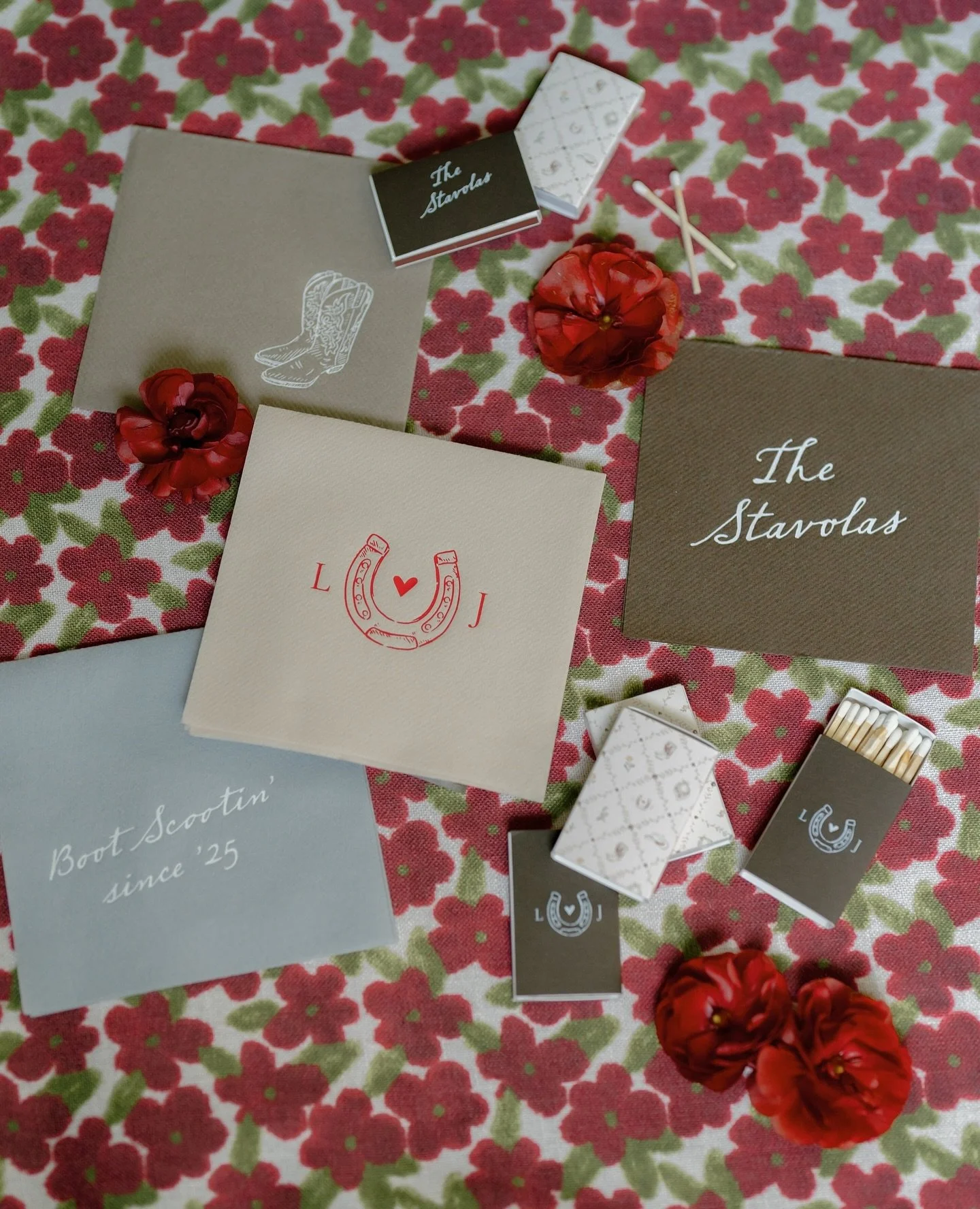 Boots, buckles + stationery dreams. ⁠
⁠
Planning + Design | @gildedlilyevents⁠
Photography | @magifisher⁠
Cinema | @gracielaelenafilms⁠
Florist | @daybreakflowers⁠
Linens | @reverie_social⁠
Stationery | @papertreestudio⁠
Rentals | @smthingvintage⁠
@d