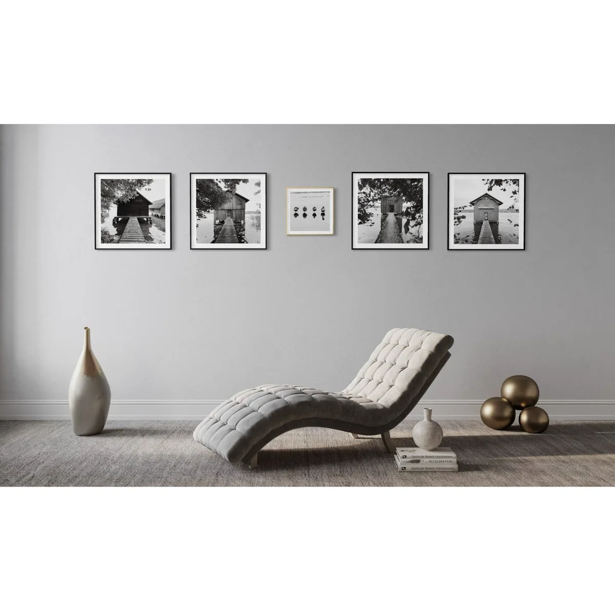 photo26 Edition: Schwarzweiss im Quadrat - Auf Stelzen, Bootshäuser am Hallwilersee