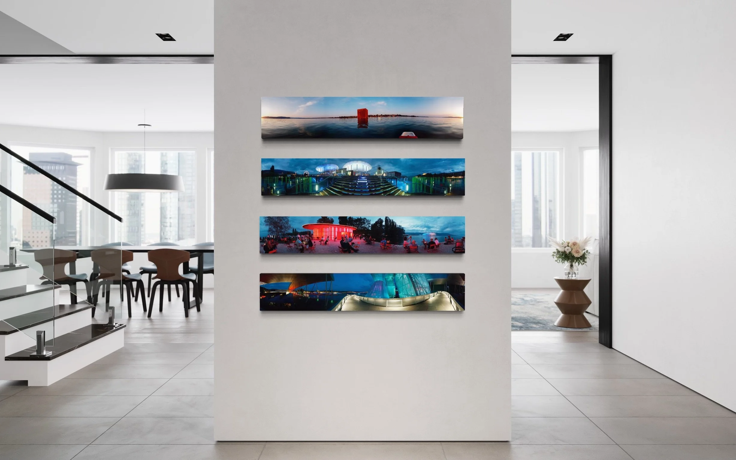 Expo02 Arteplages Panoramabilder aus Murten Biel Yverdon und Neuchatel vom Fotograf Klaus Hoffmann aus Wetzikon